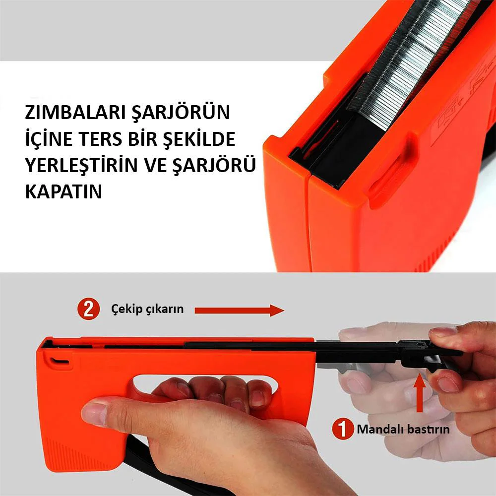 WORKPRO WP223001 6-10MM Mekanik Zımba Tabancası + 800 Adet Zımba WORKPRO WP223001 6-10MM Mekanik Zımba Tabancası + 800 Adet Zımba