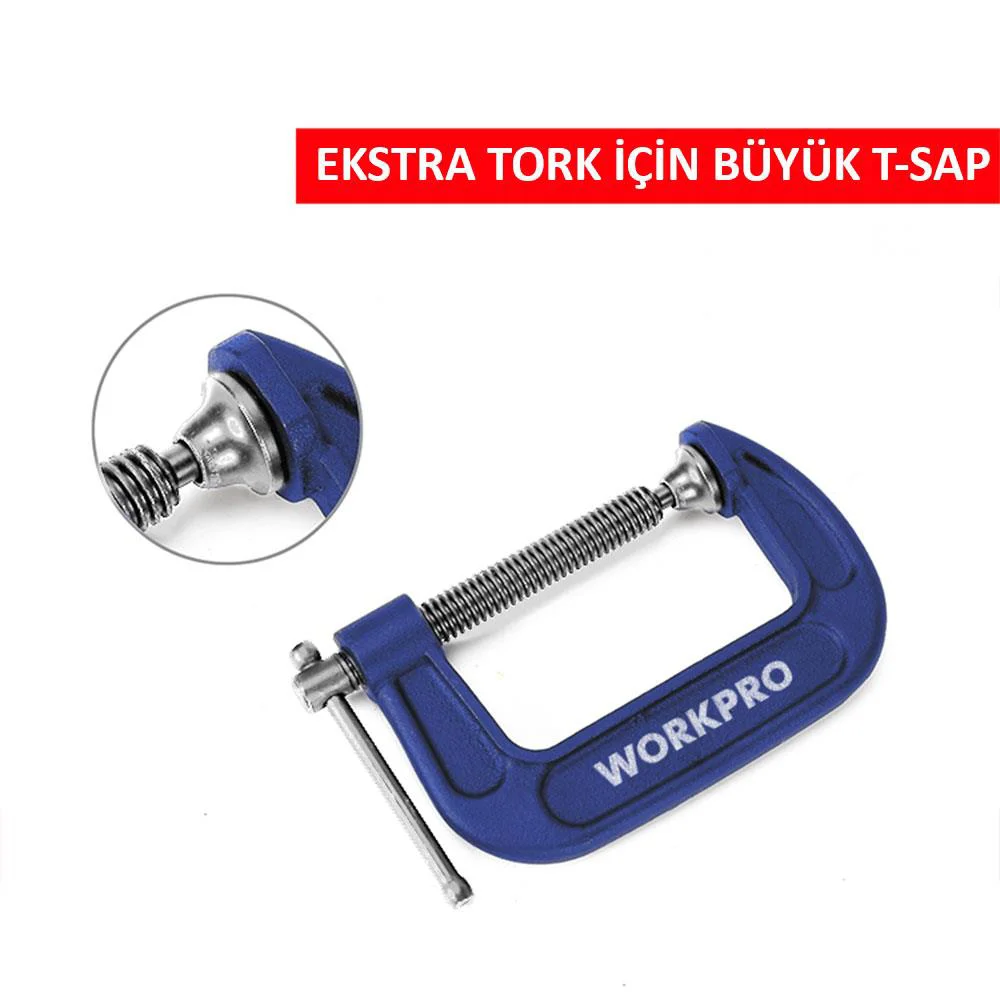 WORKPRO WP232019 100mm G Tipi İşkence WORKPRO WP232019 100mm G Tipi İşkence