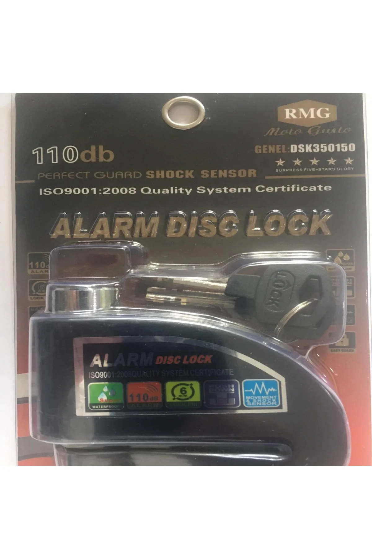 World Class Locks 110 Db Renkli Alarmlı Disk Kilidi