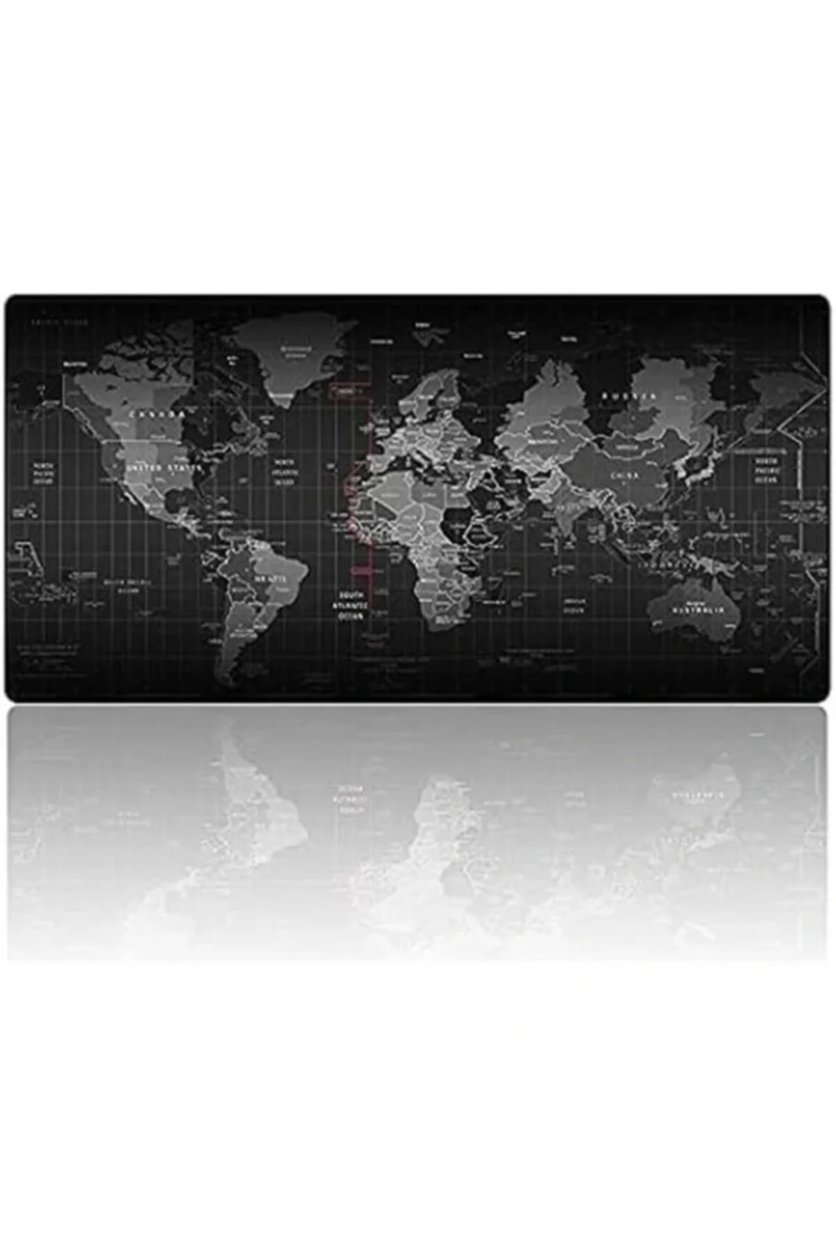 World Map Dünya Haritası Oyuncu Gaming Mouse Pad 90x40 Kaymaz Kauçuk Taban