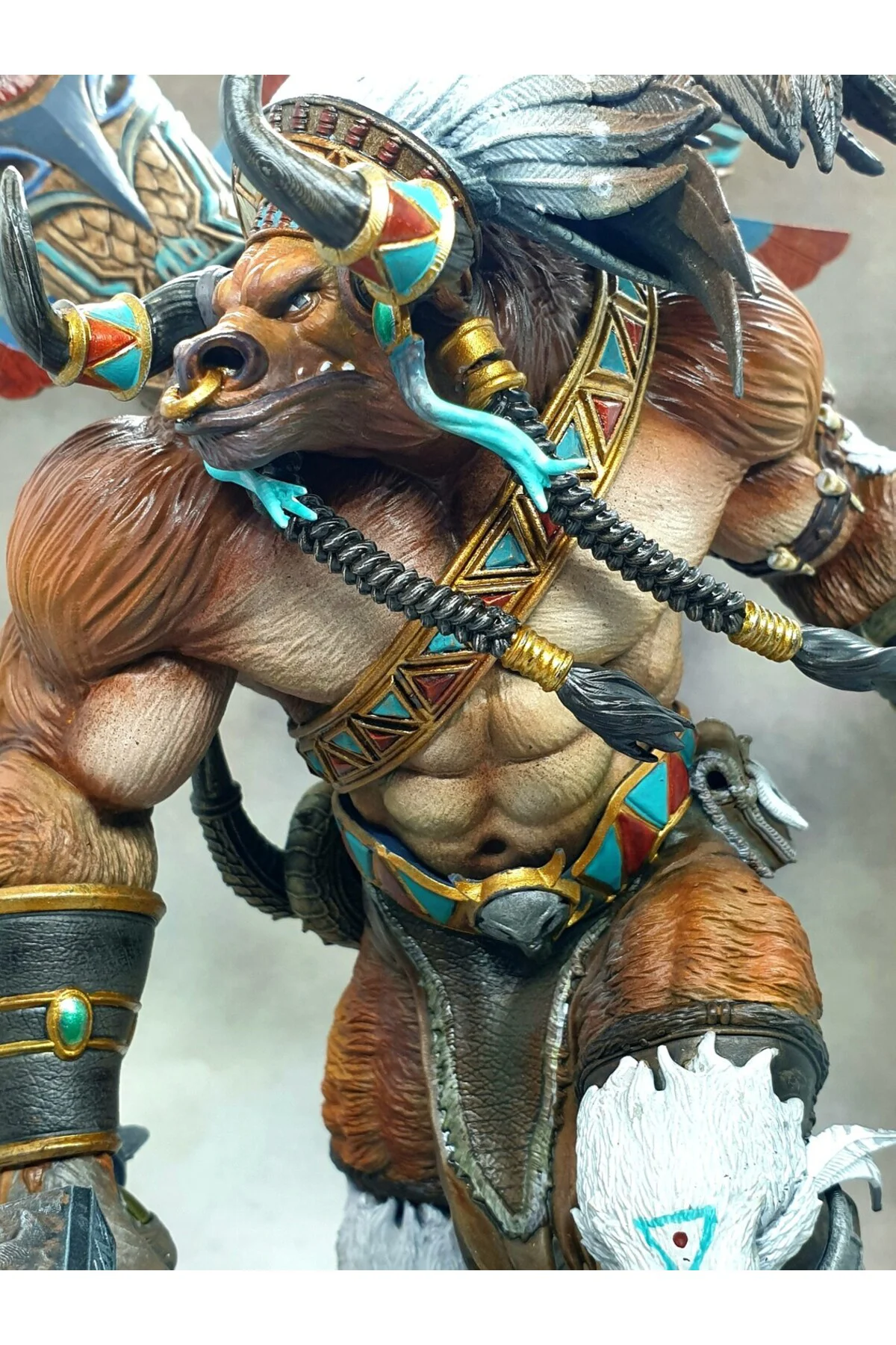 World Of Warcraft Baine Bloodhoof Figür WOW Baine Kanlı Toynak Obje Baine Warcraft 25CM Büyük Boy