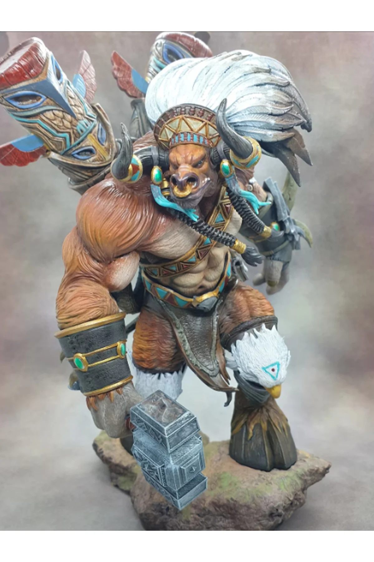 World Of Warcraft Baine Bloodhoof Figür WOW Baine Kanlı Toynak Obje Baine Warcraft 25CM Büyük Boy