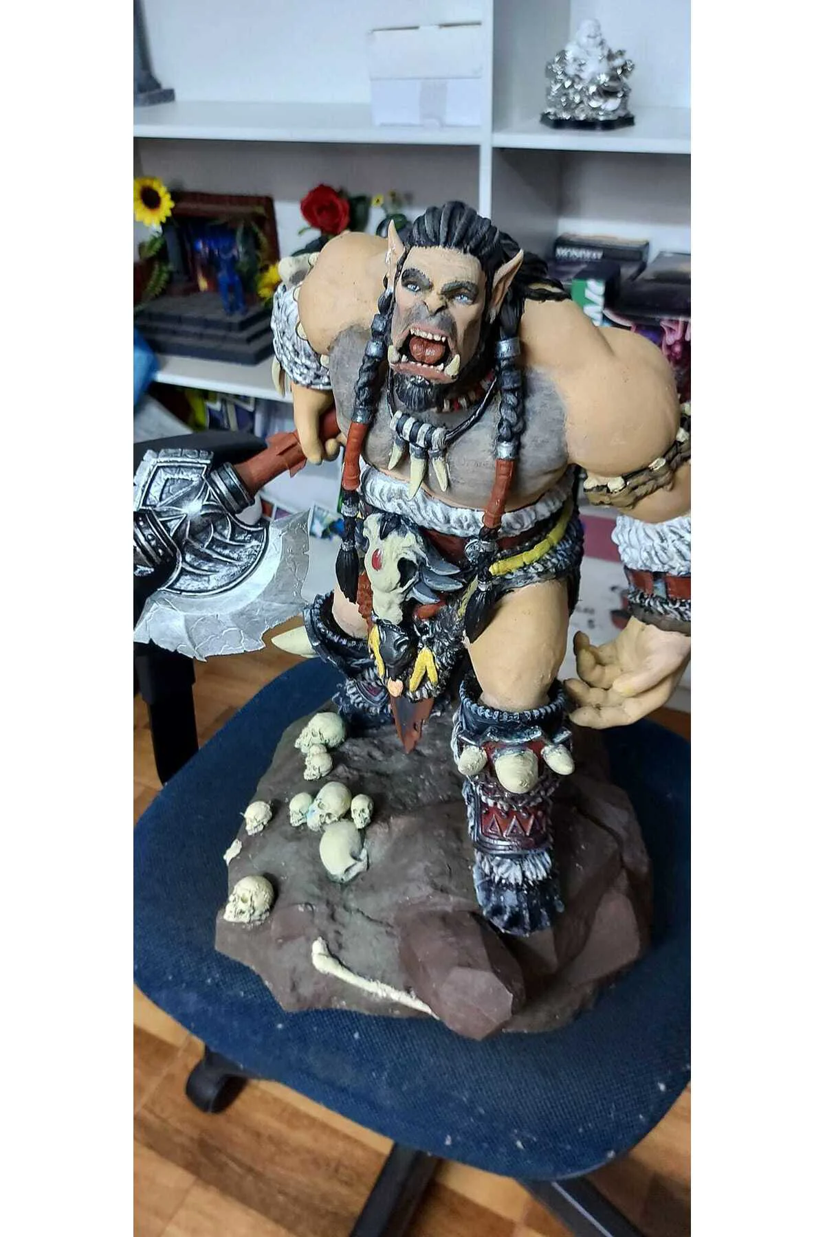 World Of Warcraft Durotan Figür WOW Durotan Obje 25CM Büyük Boy