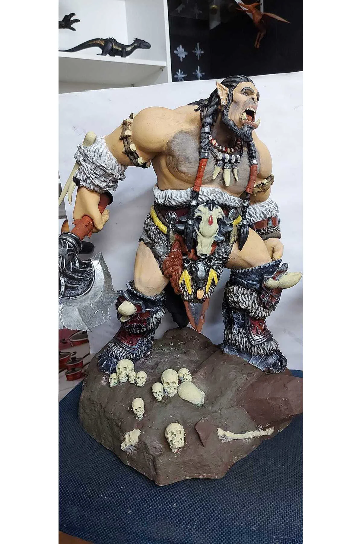 World Of Warcraft Durotan Figür WOW Durotan Obje 25CM Büyük Boy