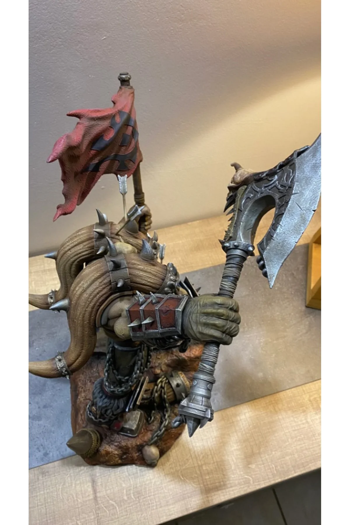 World Of Warcraft Hellscream Figür WOW Garrosh Hellscream Obje 25CM Büyük Boy