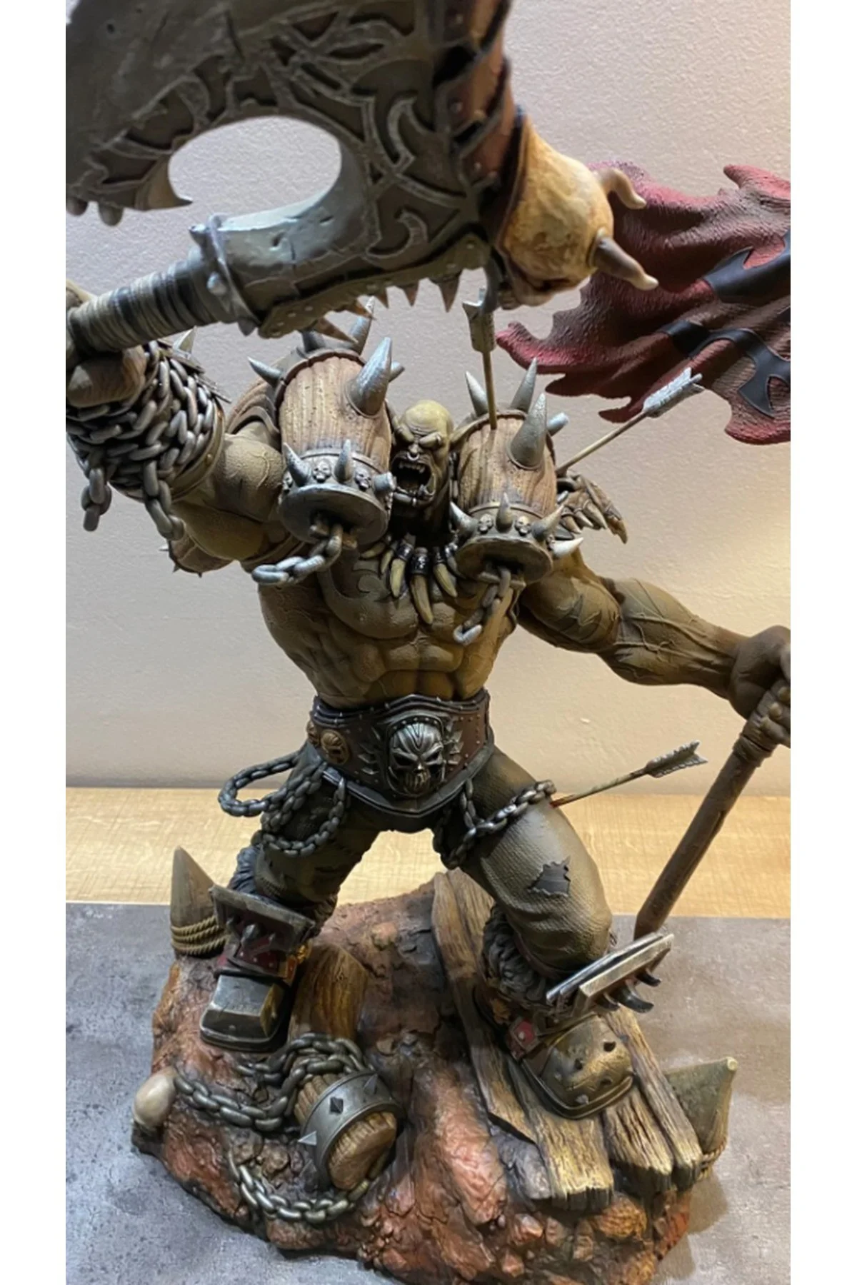 World Of Warcraft Hellscream Figür WOW Garrosh Hellscream Obje 25CM Büyük Boy