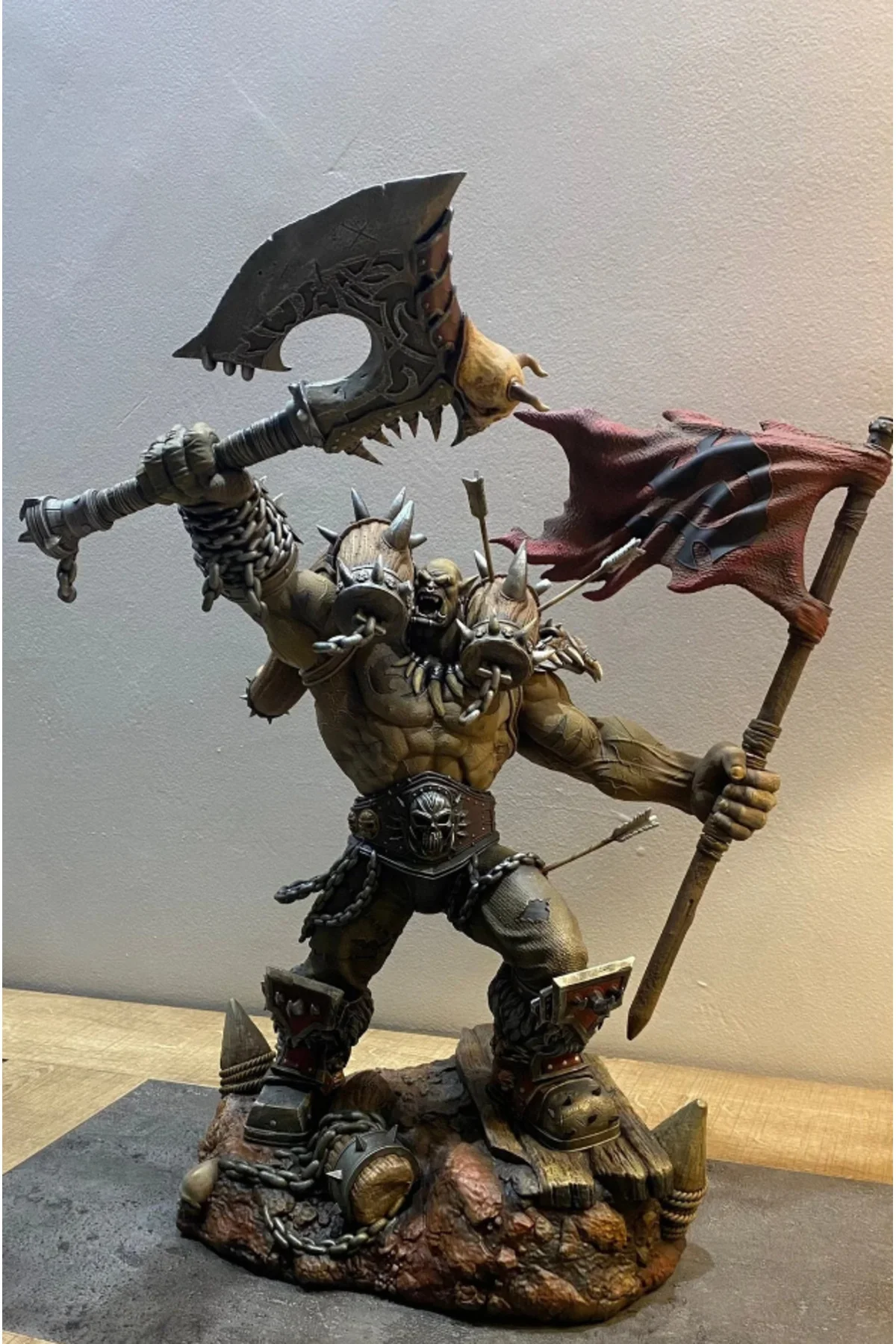 World Of Warcraft Hellscream Figür WOW Garrosh Hellscream Obje 25CM Büyük Boy