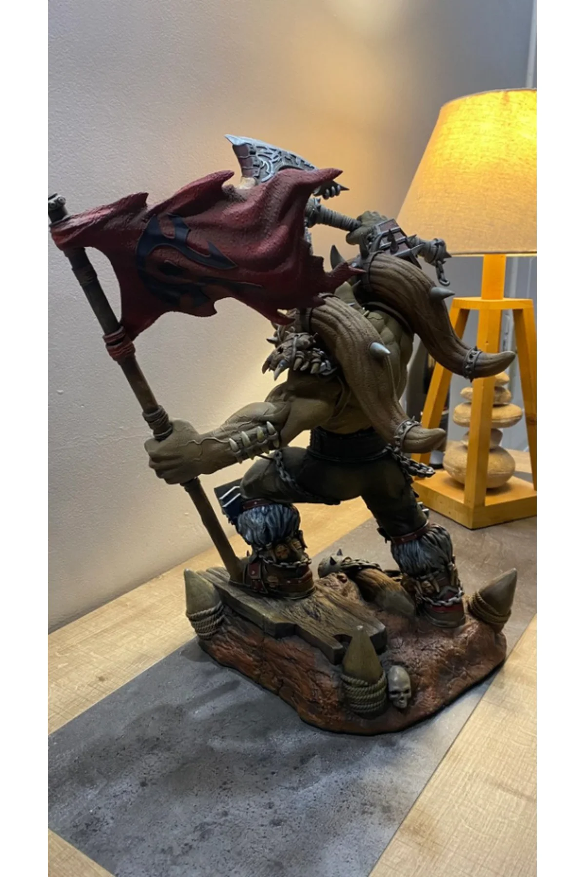 World Of Warcraft Hellscream Figür WOW Garrosh Hellscream Obje 25CM Büyük Boy