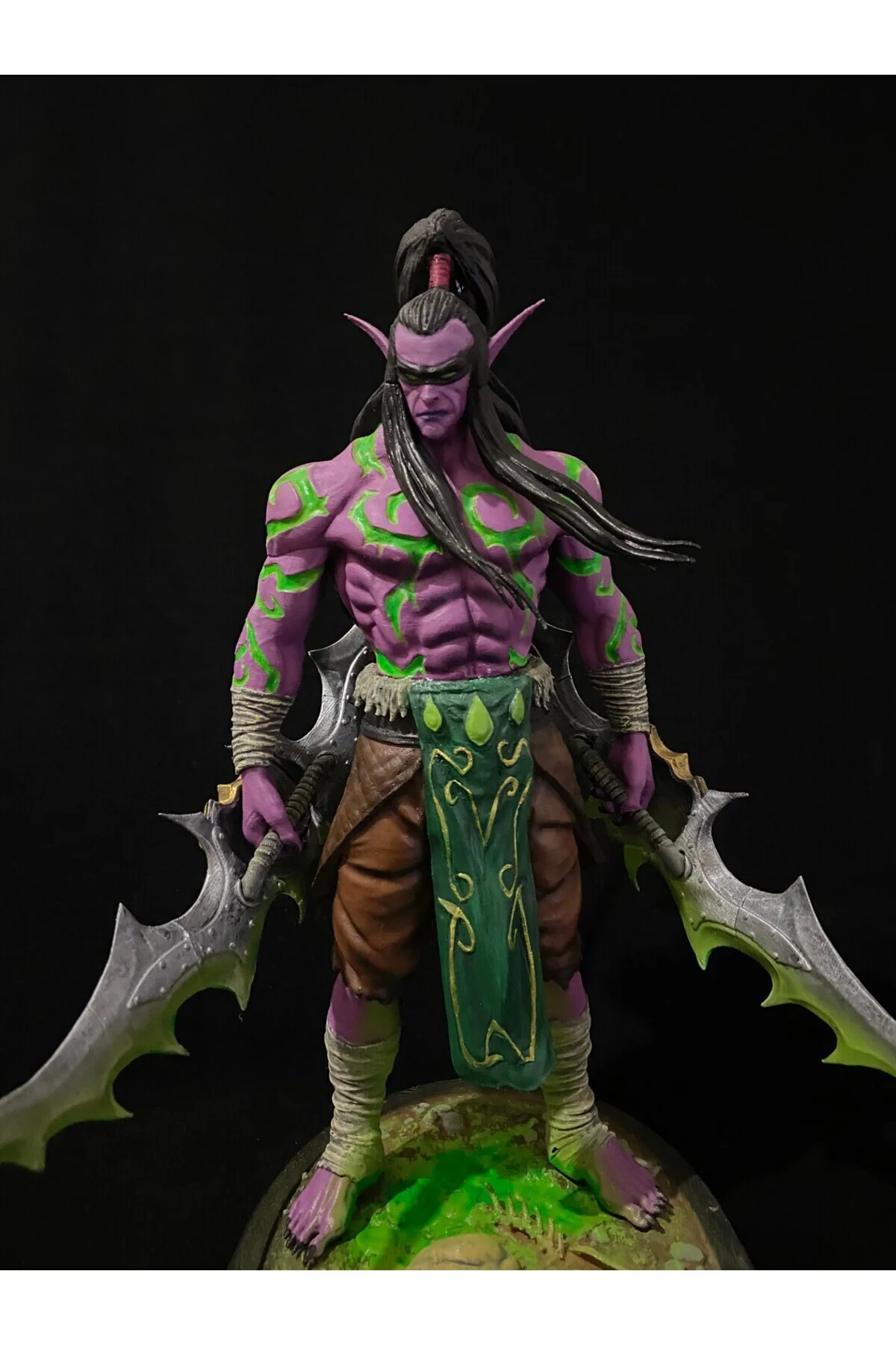 World Of Warcraft Illidan Stormrage Figür WOW İblis Illidan Obje 25CM Büyük Boy