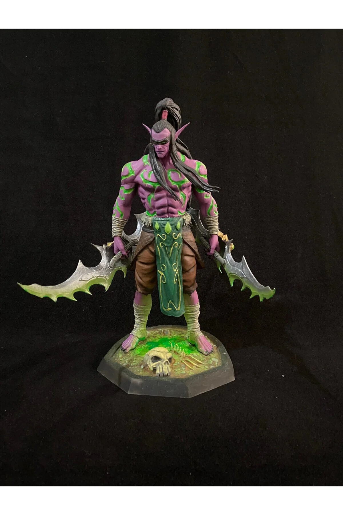 World Of Warcraft Illidan Stormrage Figür WOW İblis Illidan Obje 25CM Büyük Boy