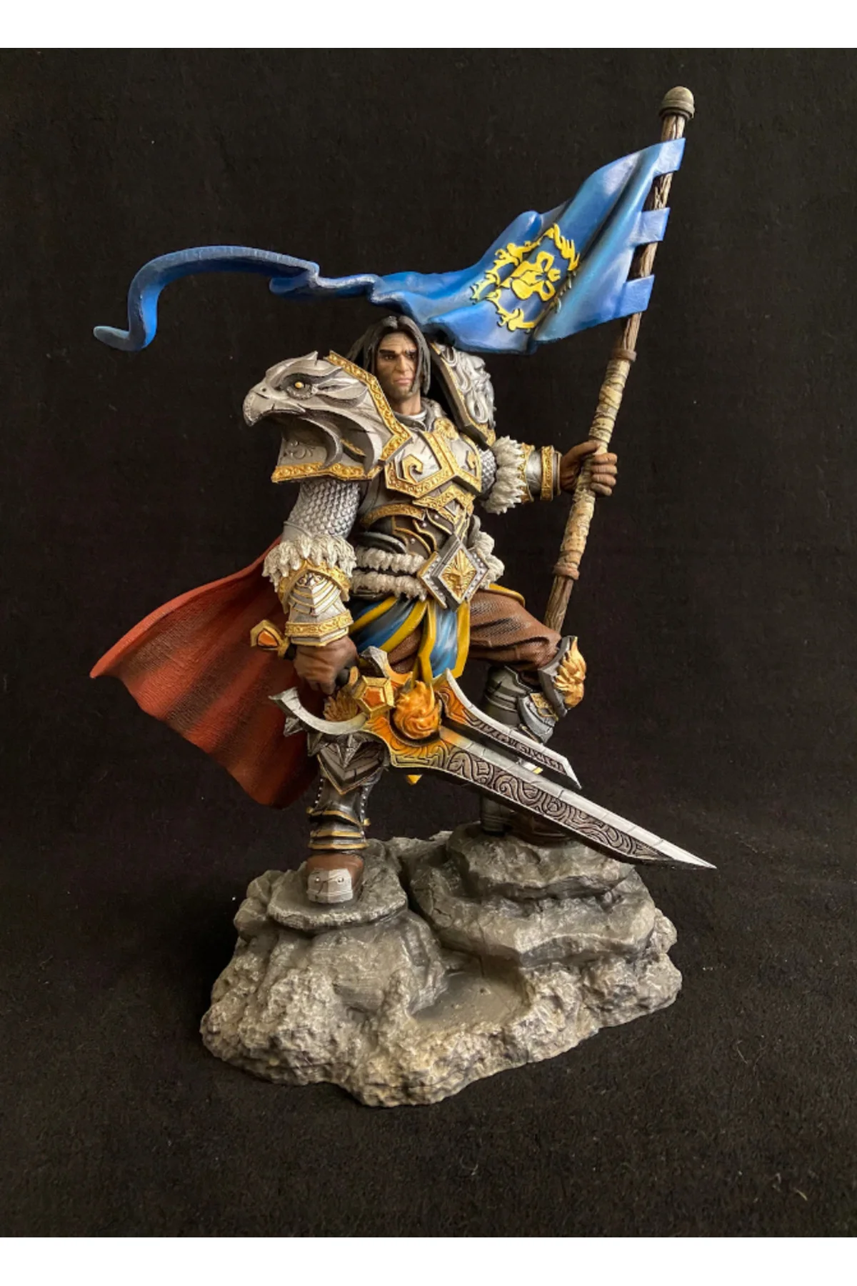 World of Warcraft Varian Wrynn Figür WOW Varian Wrynn Obje 25CM Büyük Boy