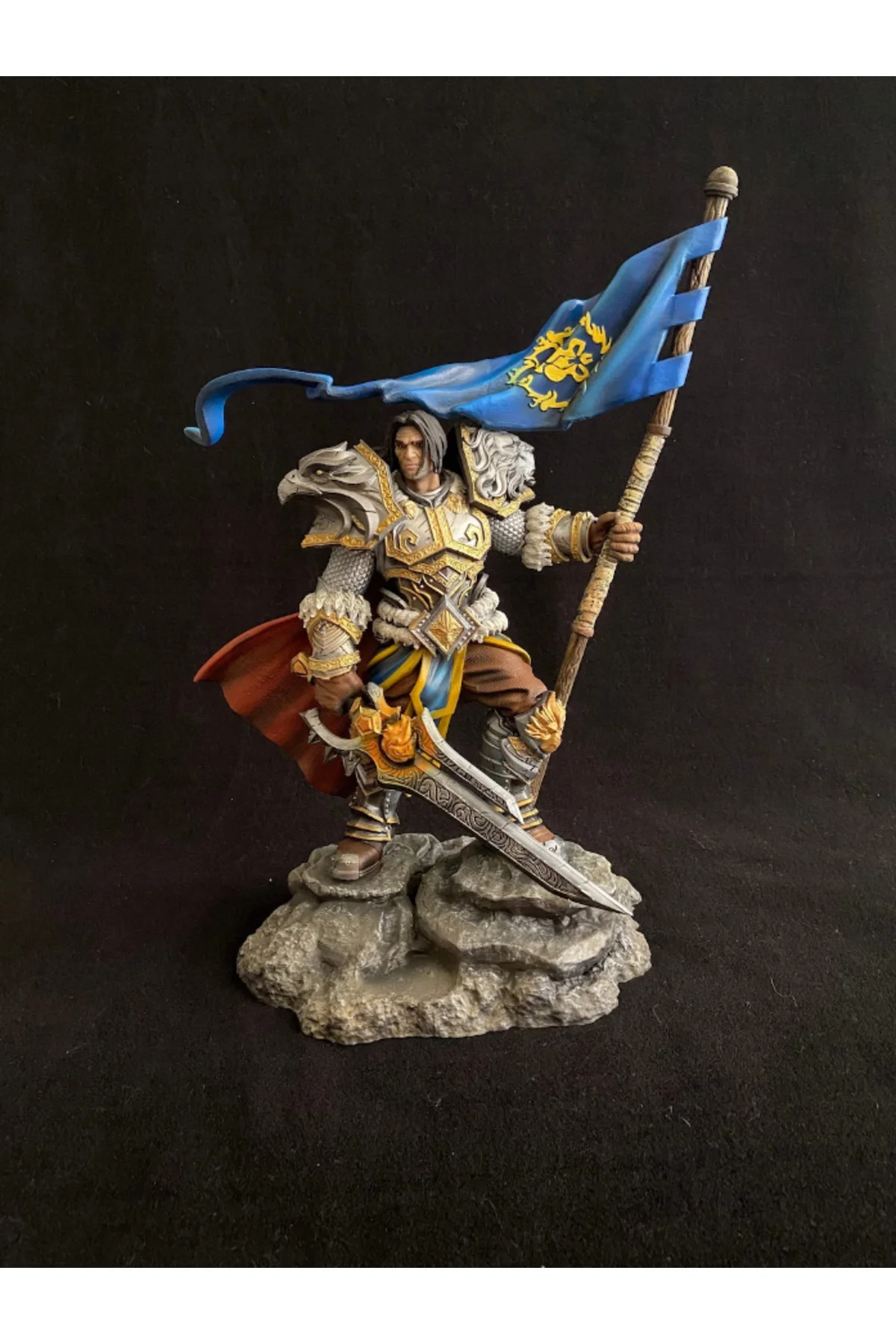 World of Warcraft Varian Wrynn Figür WOW Varian Wrynn Obje 25CM Büyük Boy