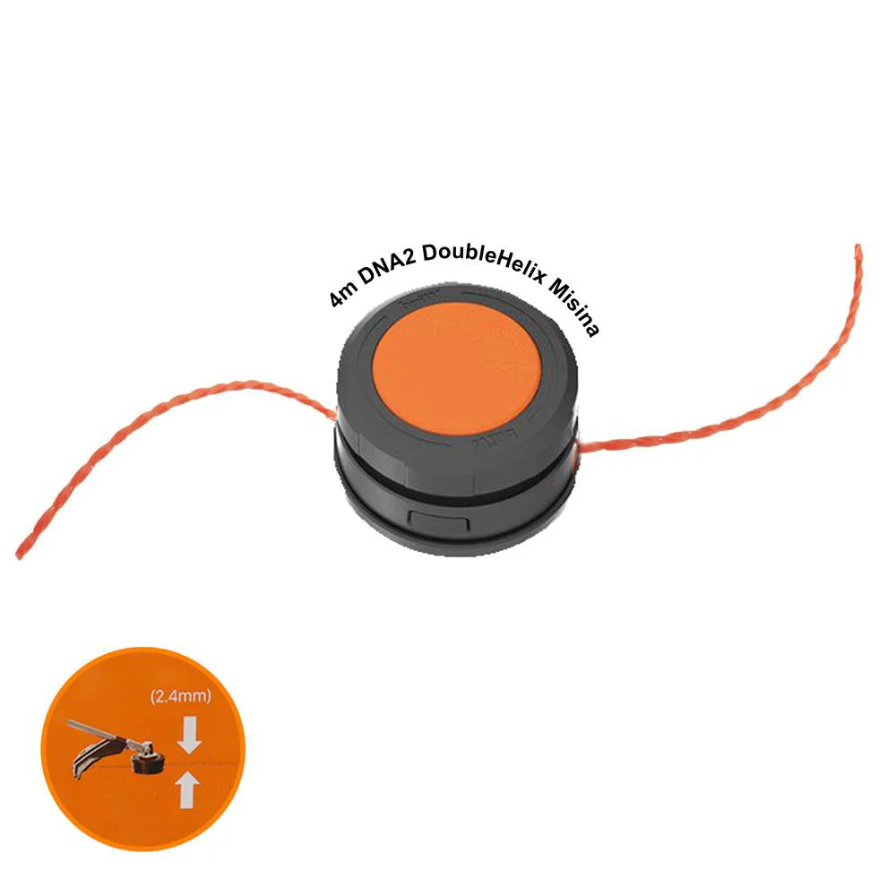 WORX WA0045 WG186E İçin 2.4mm 4Metre Çift Çıkışlı Duble Helix Spiral Burgulu Yedek Misina WORX WA0045 WG186E İçin 2.4mm 4Metre Çift Çıkışlı Duble Helix Spiral Burgulu Yedek Misina