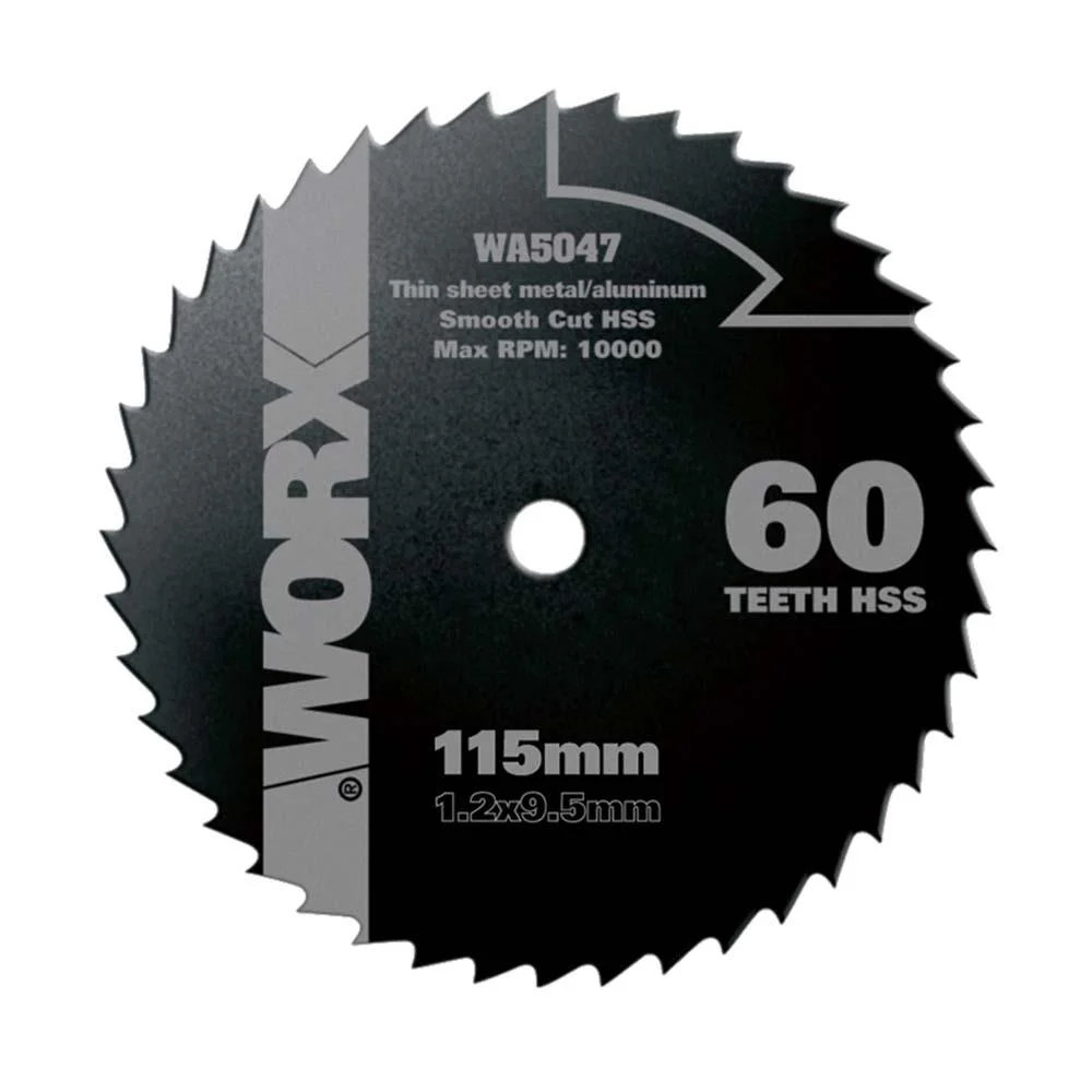 WORX WA5047 115x9,5mm Alüminyum, PVC, Sac Kesme, Daire Testere Bıçağı WORX WA5047 115x9,5mm Alüminyum, PVC, Sac Kesme, Daire Testere Bıçağı