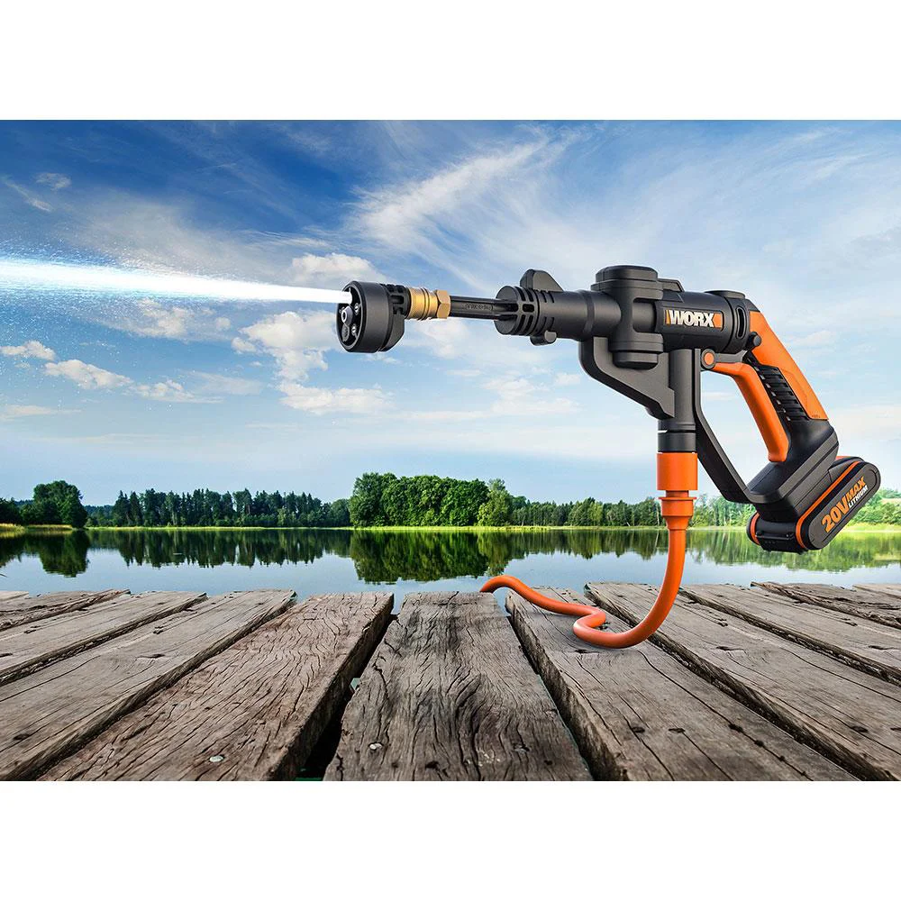 WORX WG620E.2 20Volt 2.0Ah. Li-ion 24 Bar Basınçlı Yıkama Tabancası + 4 Parça Yıkama Seti WORX WG620E.2 20Volt 2.0Ah. Li-ion 24 Bar Basınçlı Yıkama Tabancası + 4 Parça Yıkama Seti
