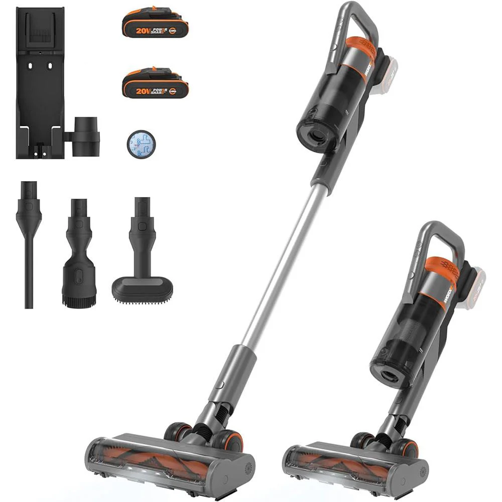 WORX WX038 20Volt 2.0Ah. Li-ion 105Watt Çift Akülü Kömürsüz Siklonik Sistem Şarjlı Dikey Süpürge WORX WX038 20Volt 2.0Ah. Li-ion 105Watt Çift Akülü Kömürsüz Siklonik Sistem Şarjlı Dikey Süpürge