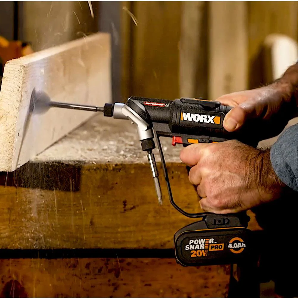 WORX WX177 20Volt/2.0Ah Li-ion Döner Kafa ve Çift Mandrenli Profesyonel Kömürsüz Şarjlı Matkap + 6 Parça Uç WORX WX177 20Volt/2.0Ah Li-ion Döner Kafa ve Çift Mandrenli Profesyonel Kömürsüz Şarjlı Matkap + 6 Parça Uç