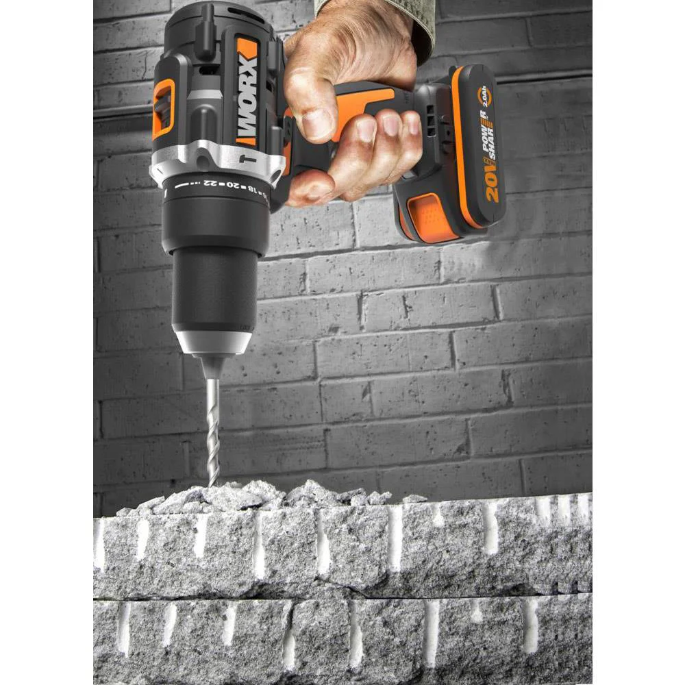 WORX WX352.9 20Volt Kömürsüz Profesyonel Şarjlı Darbeli Matkap (Akü Dahil Değildir) WORX WX352.9 20Volt Kömürsüz Profesyonel Şarjlı Darbeli Matkap (Akü Dahil Değildir)