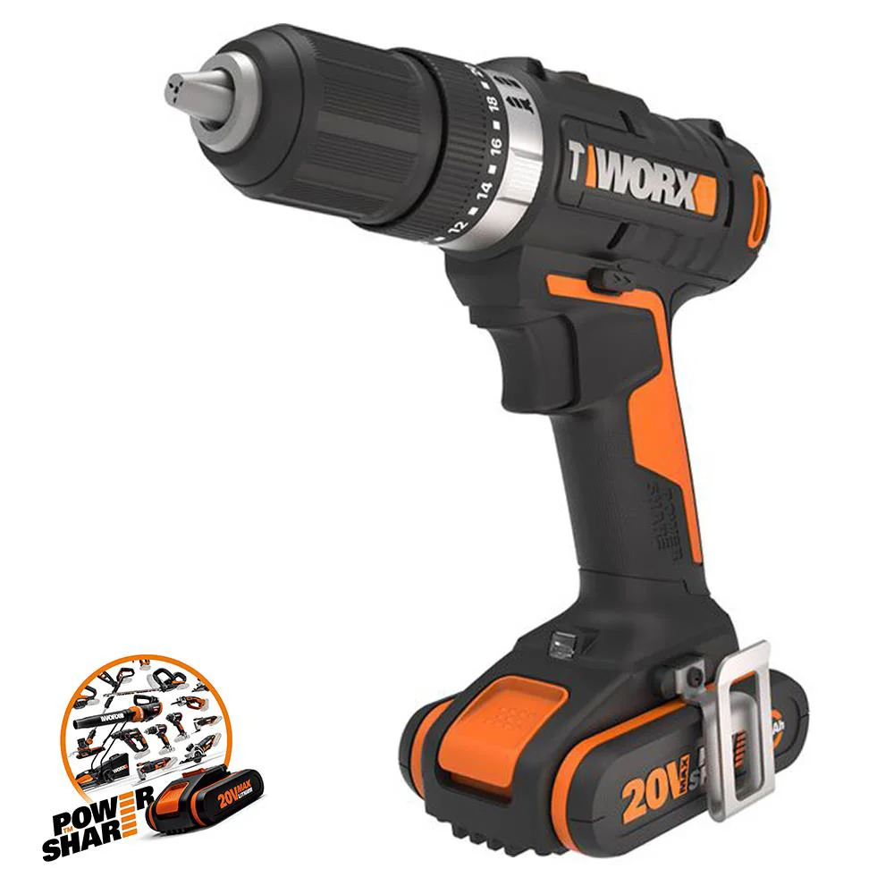 WORX WX370.1 20Volt/2.0Ah. Li-ion Çift Akülü Profesyonel Şarjlı Darbeli Matkap WORX WX370.1 20Volt/2.0Ah. Li-ion Çift Akülü Profesyonel Şarjlı Darbeli Matkap