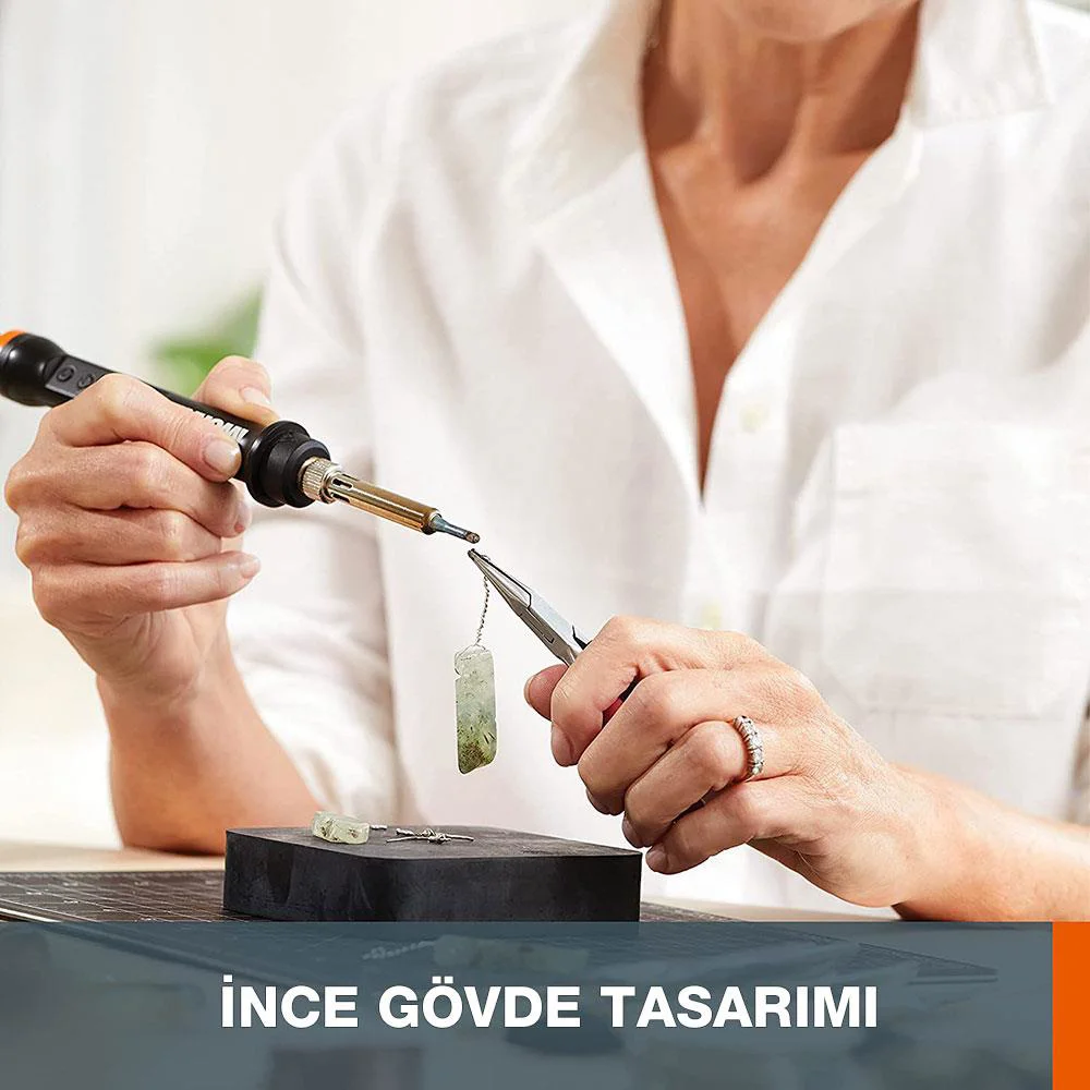 WORX WX744.9 MAKERX 20Volt Profesyonel Dijital Lehim Tabancası + 12 Aksesuar (Akü Dahil Değildir) WORX WX744.9 MAKERX 20Volt Profesyonel Dijital Lehim Tabancası + 12 Aksesuar (Akü Dahil Değildir)