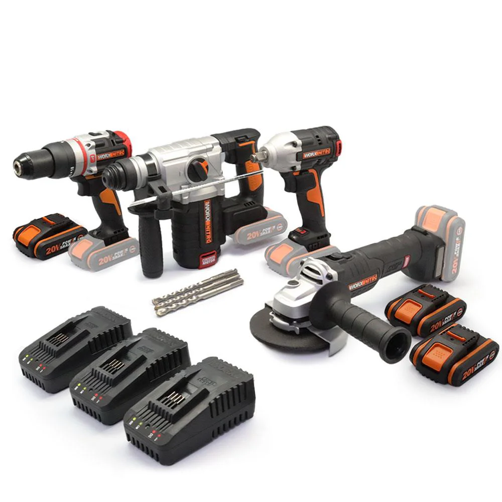 WORX WXKS5 WX354.9 + WX272.9 + WX380.9 + WX812.9 + WA3601 20V/2Ah Pro Kombo Set WORX WXKS5 WX354.9 + WX272.9 + WX380.9 + WX812.9 + WA3601 20V/2Ah Pro Kombo Set