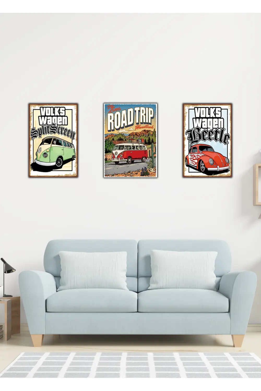 Woswos 3'lü Ahşap Poster Set (20x30cm)
