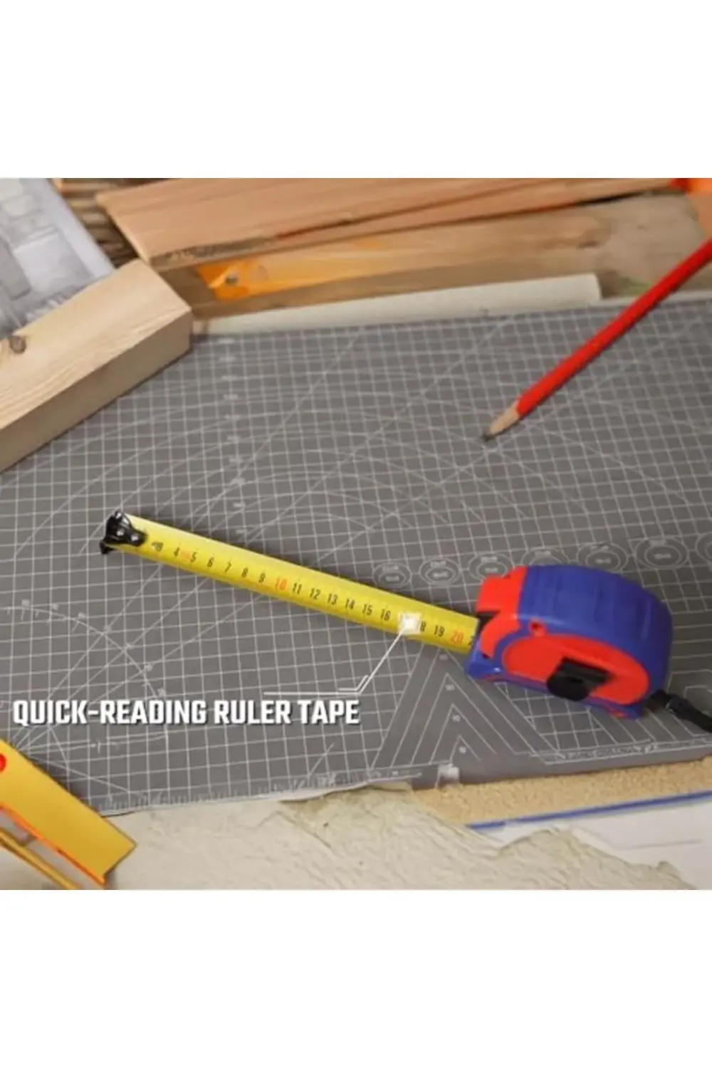 WP261044 8Mx25mm Naylon Kaplama Sarı Çift Taraflı Manyetik Çelik