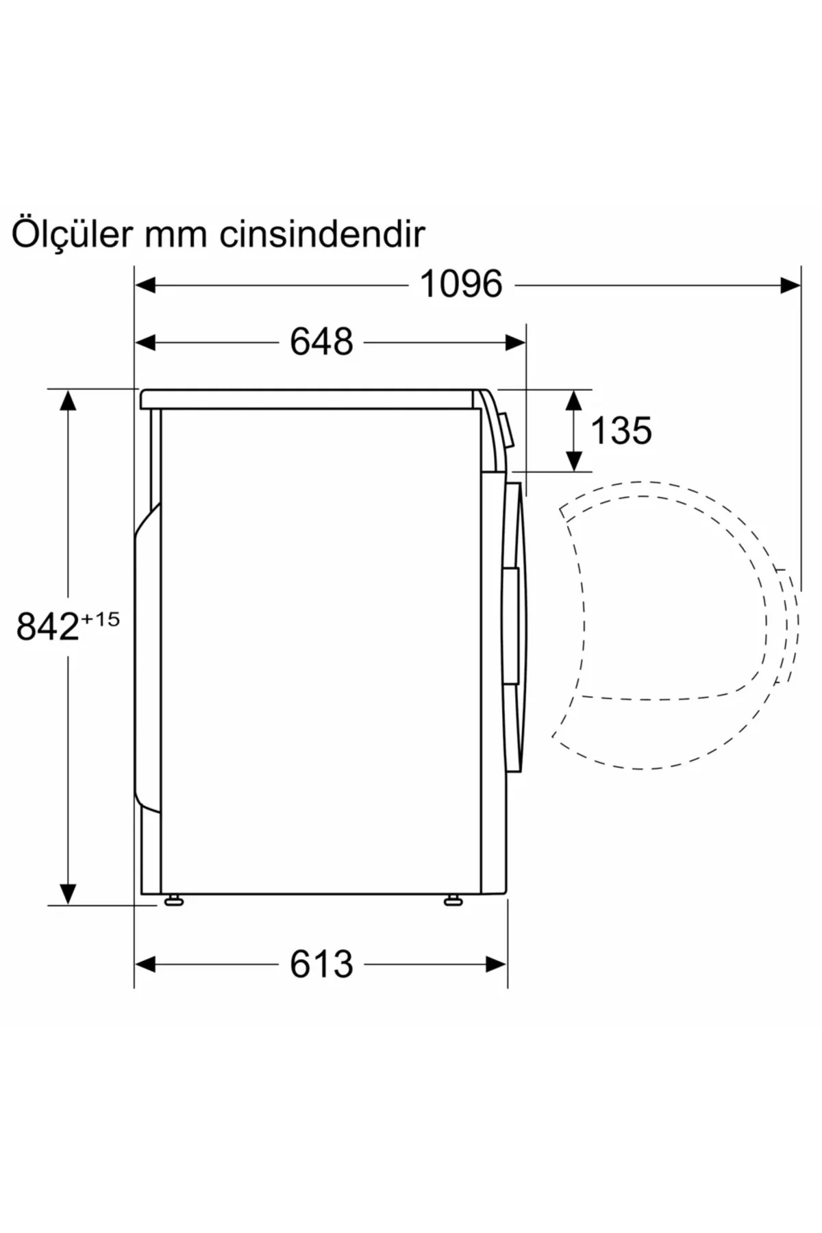 WQA24201TR 9 Kg  Uyumlu Beyaz Kurutma Makinesi