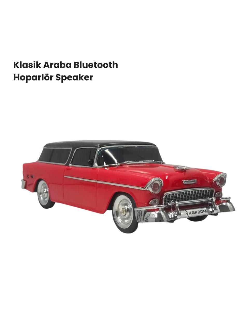 WS-1955 Bluetooth Hoparlör - Klasik Otomobil Tasarımlı Kablosuz Hoparlör