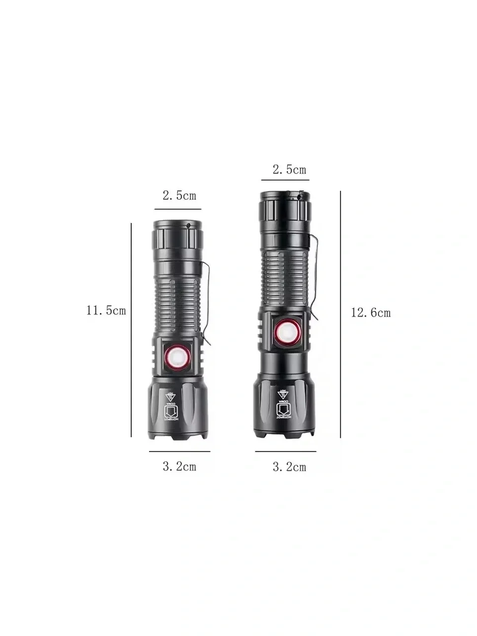 Ws-2828 Ultra Usb Şarjlı Polis El Feneri, Bekçi, Asker El Feneri Kırmızı Mavi Çakarlı 1000 Lümen Bx40