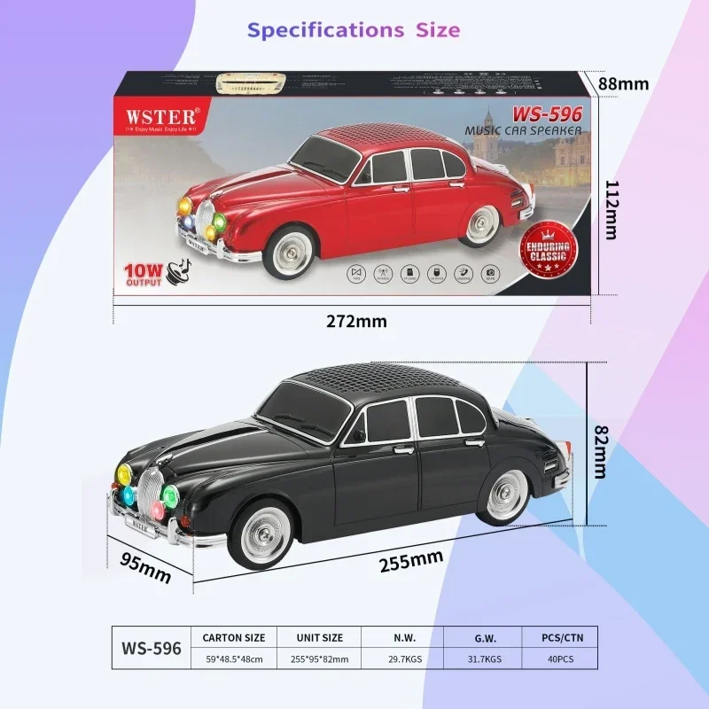 WS-596 Araba Görünümlü Kablosuz Bluetooth Hoparlör Siyah WS-596 Araba Görünümlü Kablosuz Bluetooth Hoparlör Siyah Fiyatı, Yorumları ve Özellikleri