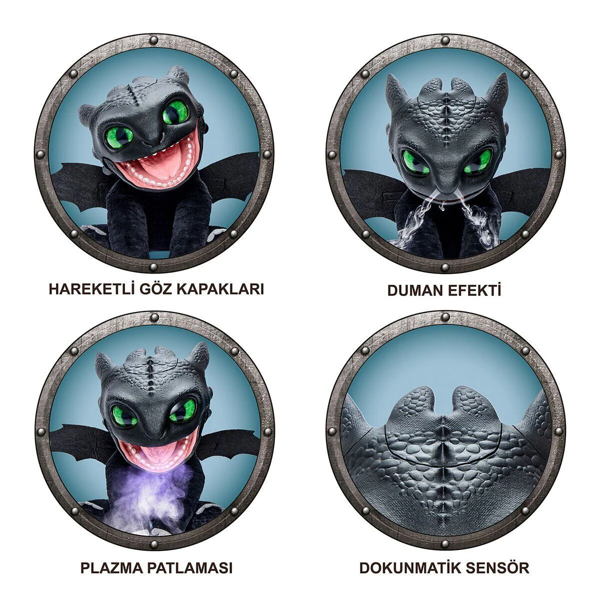 WS HTTYD-1001 Real FX Toothlees 30 cm Elektronik Kukla