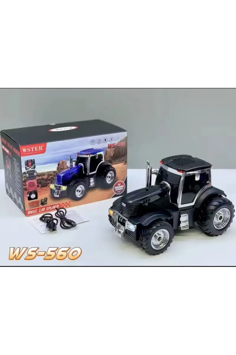 WSTER WS-560 Traktör Görünümlü Taşınabilir Kablosuz Bluetooth Hop