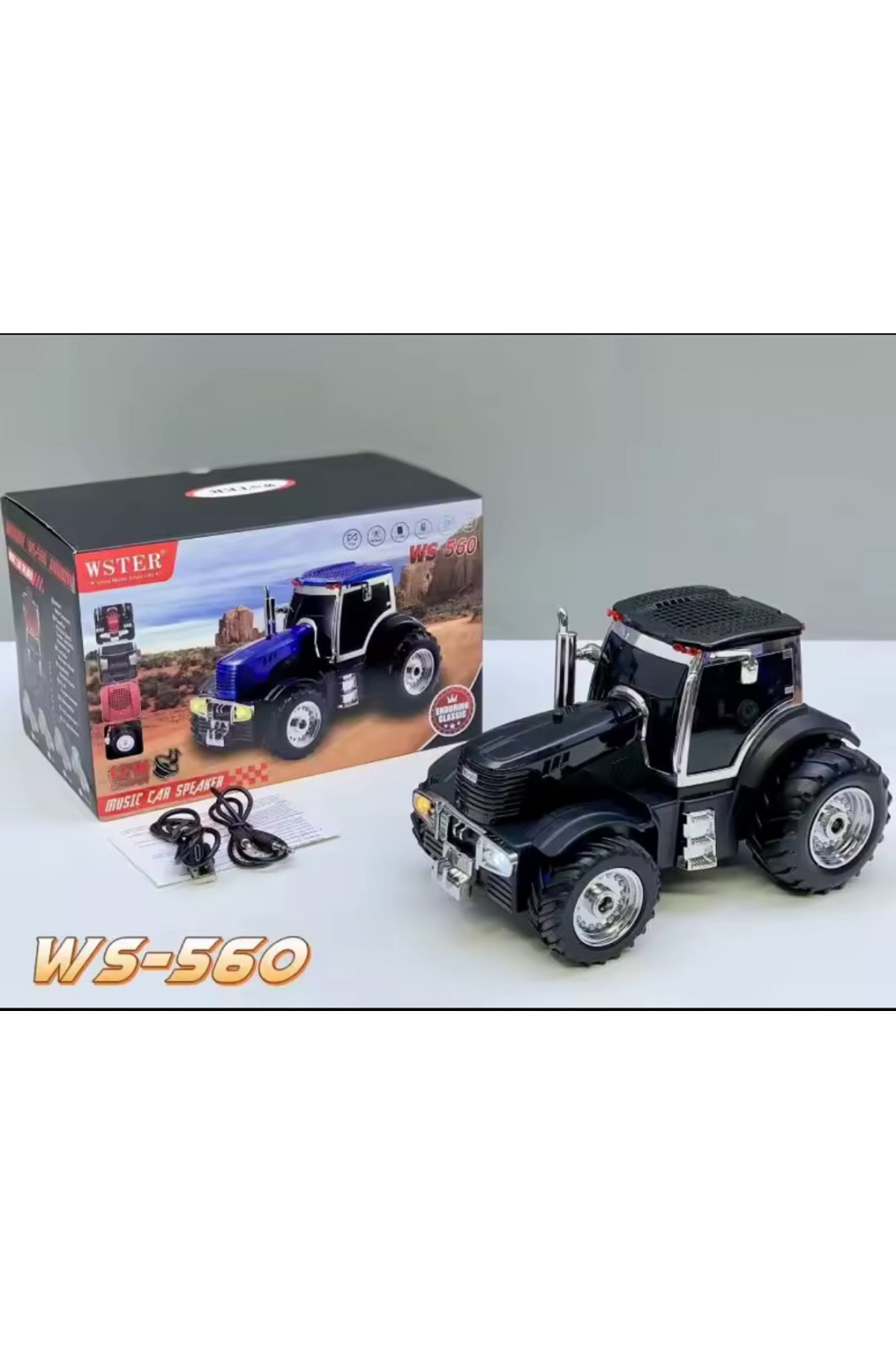 Rosepremium Wster Ws-560 Traktör Görünümlü Taşinabilir Kablosuz Bluetooth Hop Rosepremium Wster Ws-560 Traktör Görünümlü Taşinabilir Kablosuz Bluetooth Hop