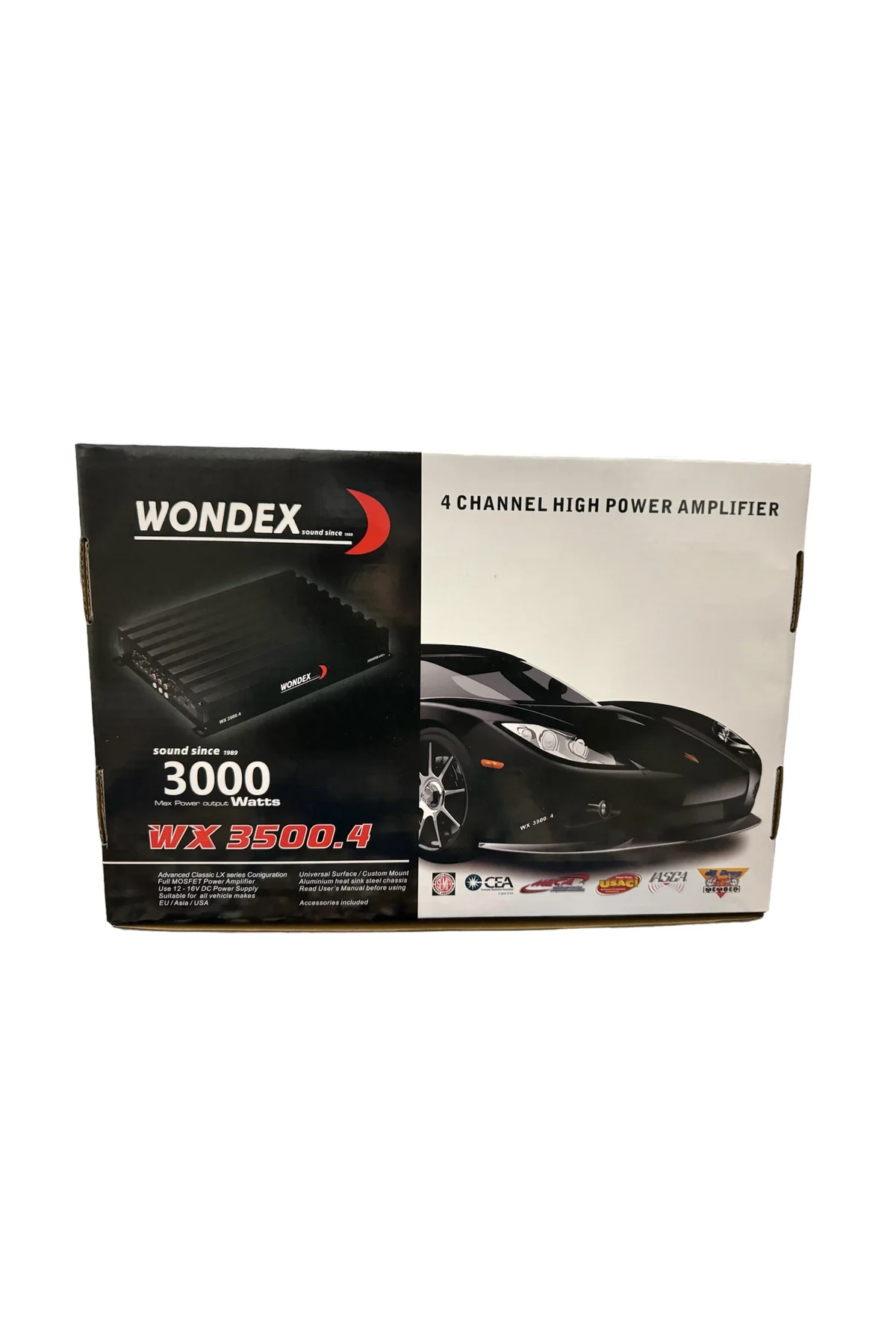 Wx-3500.4 3000 Wat 4 Kanal Profesyonel Oto Amfi 4x70w Rms 2ohm