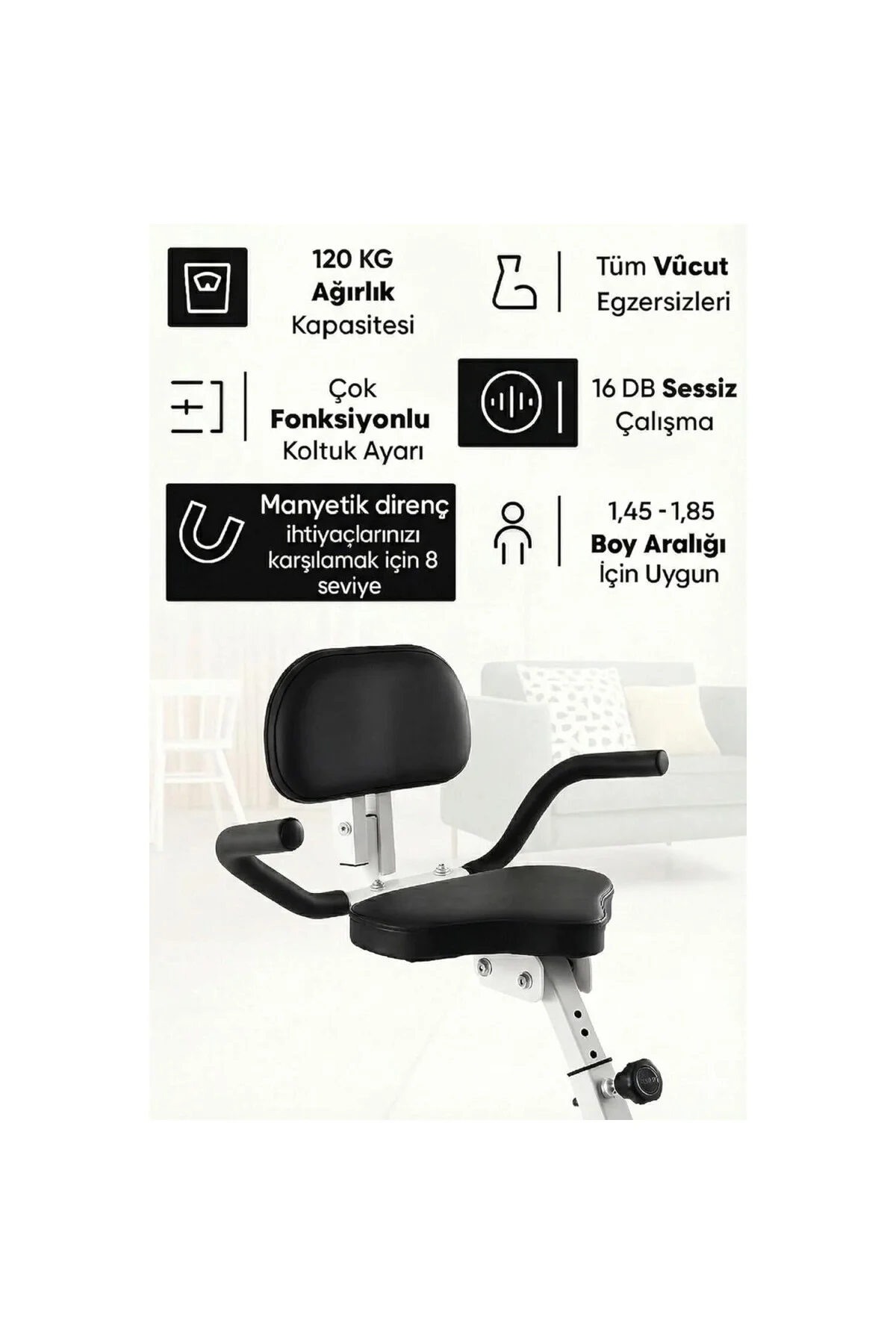 X Bike Egzersiz Bisikleti - 3-in-1 Kondisyon Aleti - Dikey Kondis