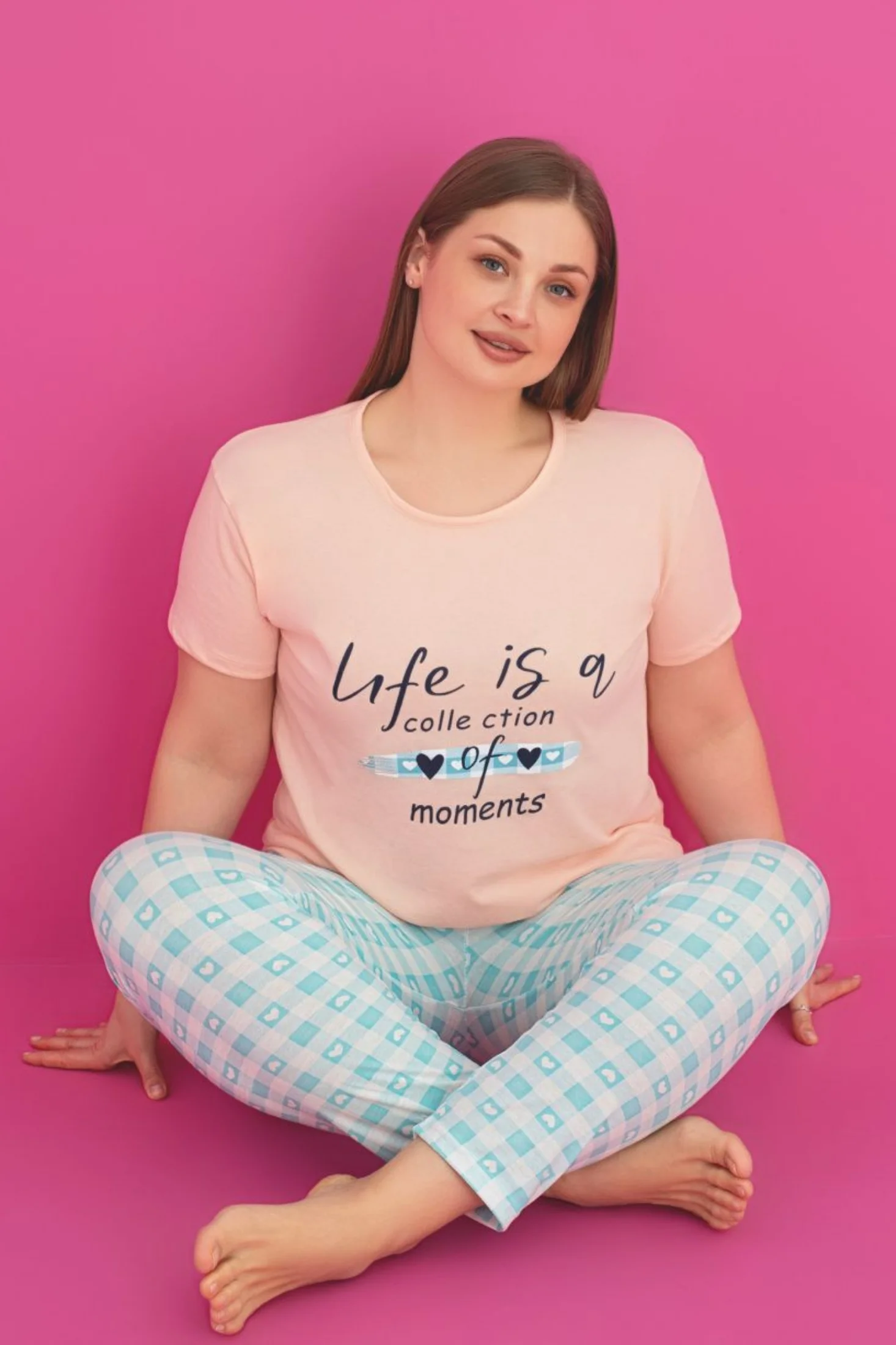X-Dreamy Büyük Beden Pamuklu Desenli Kısa Kollu Pijama Takımı, Turkuaz, XL Fiyatı, Yorumları ve Özellikleri