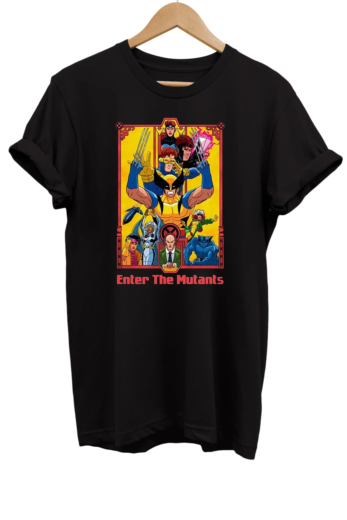 X-men Baskılı %100 Pamuk Oversize T-shirt