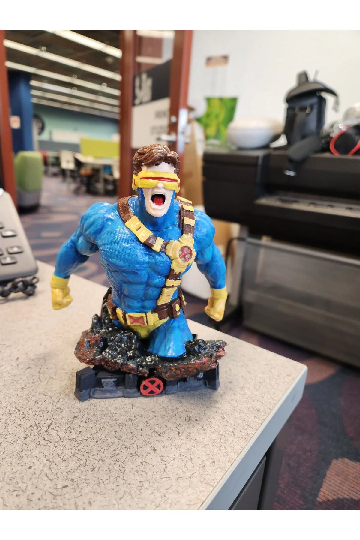 X-Men Cyclops Boyalı Büst Marvel Scott Summers Büst 13CM