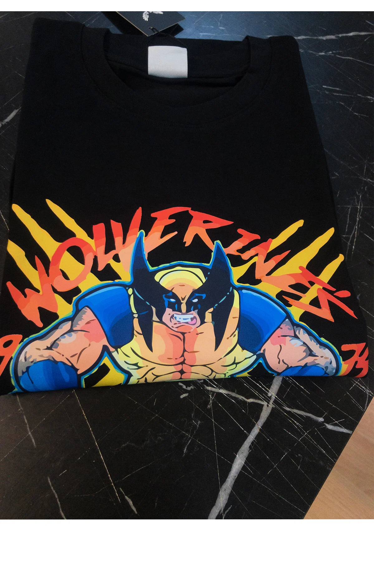 X-men Wolverine Gym Baskılı %100 Pamuk Oversize T-shirt Büyük Bed