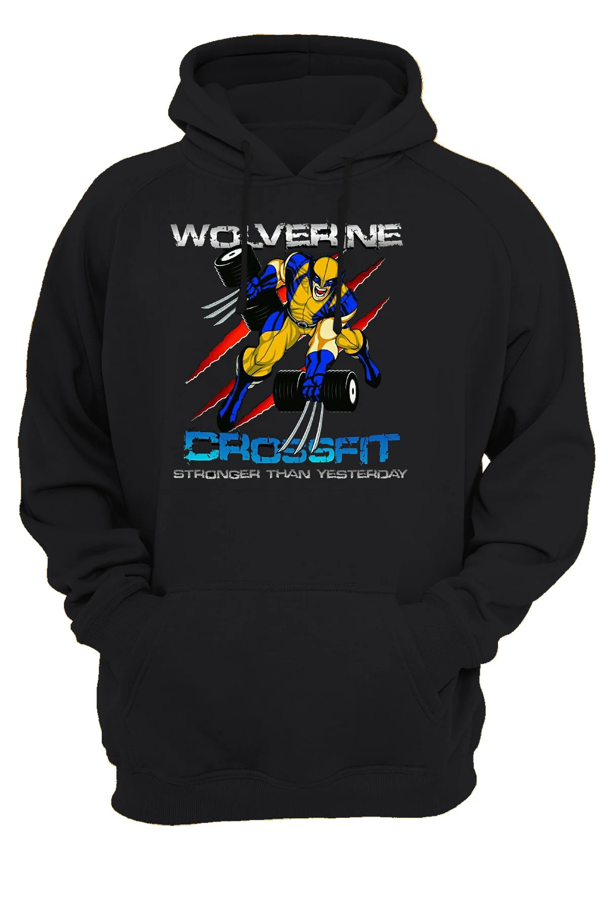 X-men Wolverine Gym Baskılı Fermuarsız Kapüşonlu Sweatshirt Hoodie