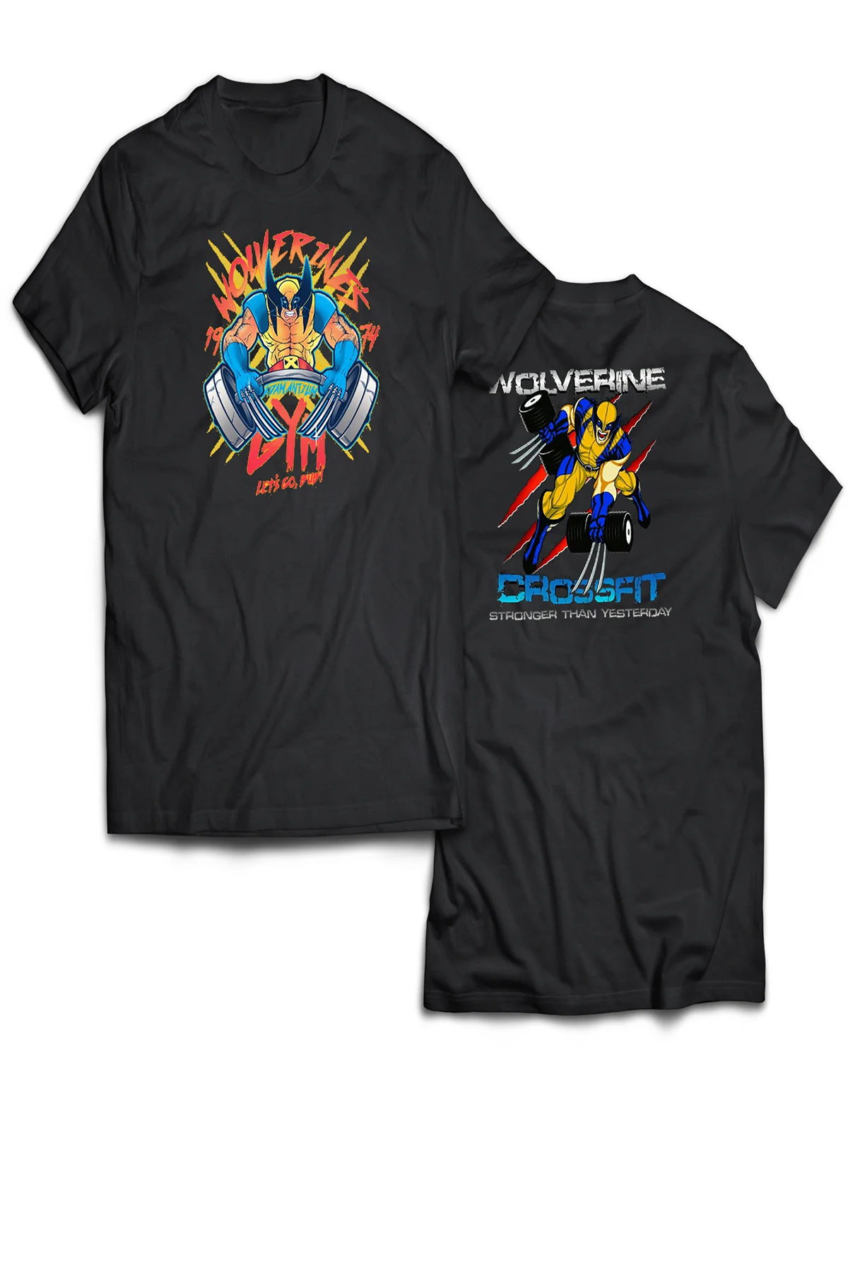 X-men Wolverine Gym Baskılı %100 Pamuk Oversize T-shirt Büyük Bed