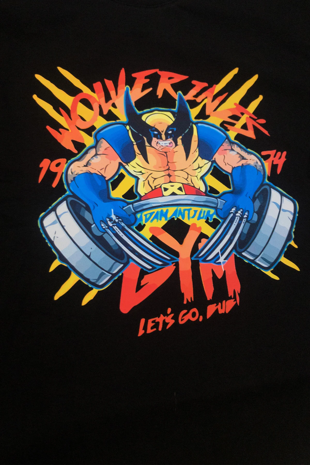 X-men Wolverine Gym Baskılı %100 Pamuk Oversize T-shirt Büyük Bed