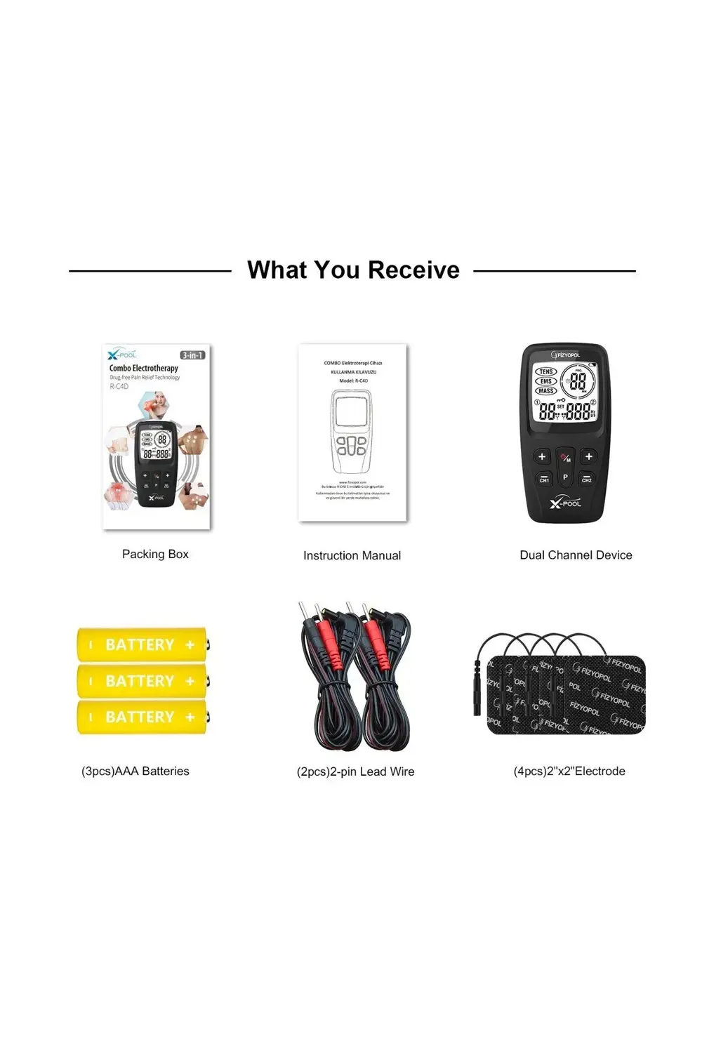 X Pool Portatif Tens,Ems,Masaj Cihazı 22 Prog.