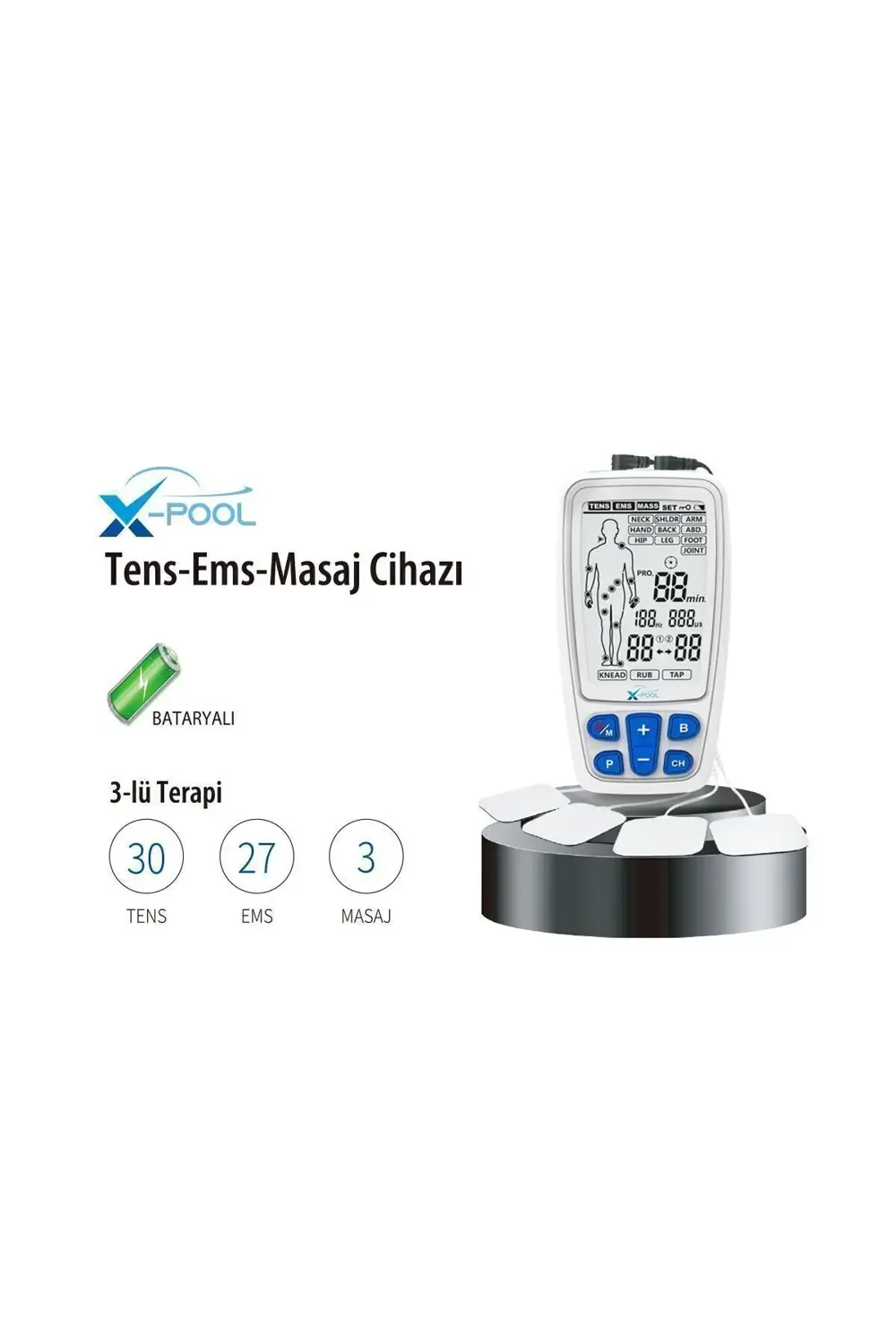 X-pool R-c4a Bataryalı, Kas Güçlendirme Fizik Tedavi Tens Ems Mas