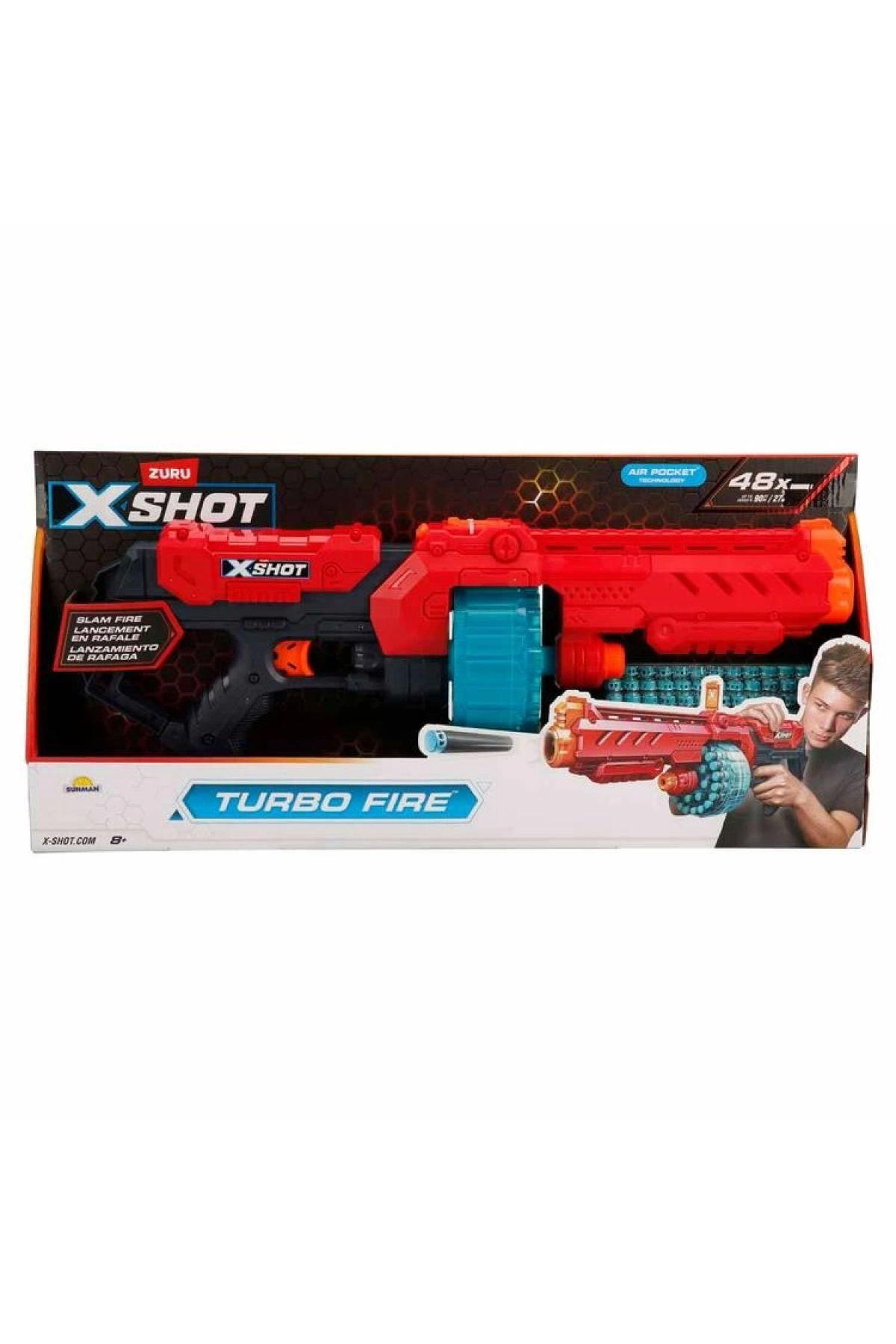 Zuru X-Shot Excel Turbo Fire Sünger Atan Silah 8 Mermi 48