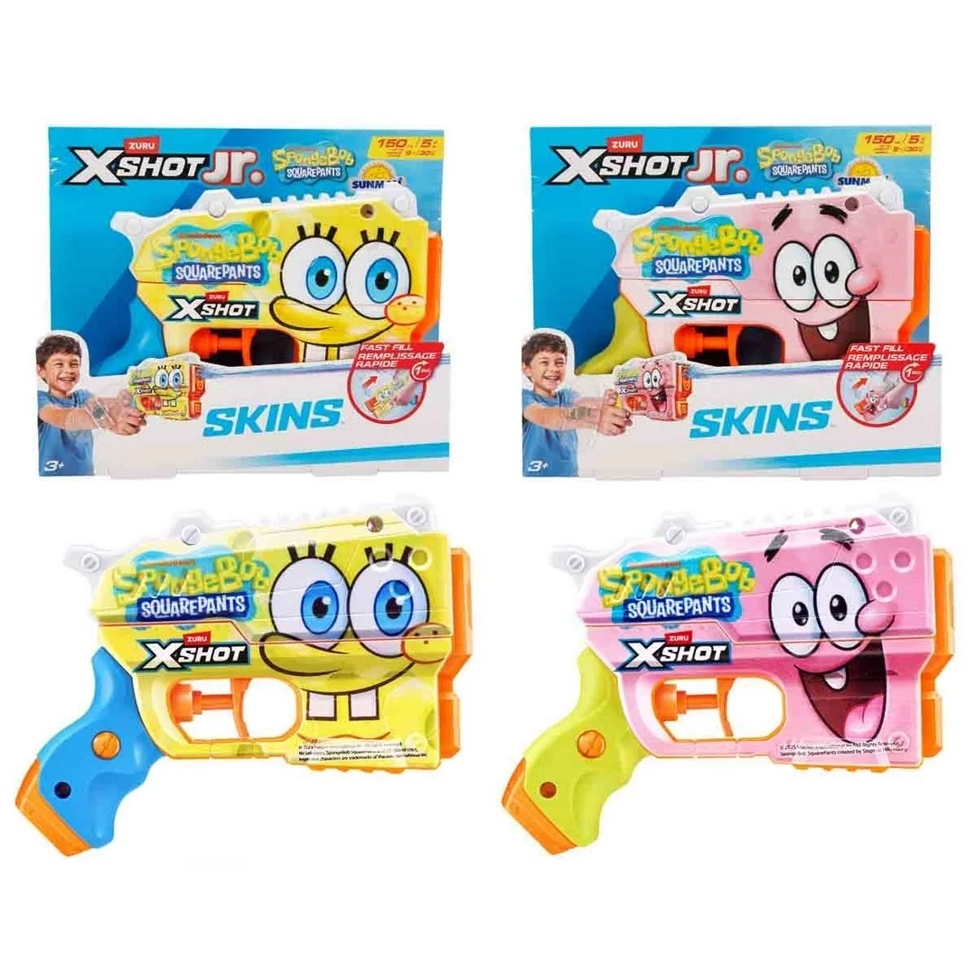 X-Shot Jr. SpongeBob SquarePants Fast Fill Skins Su Tabancası
