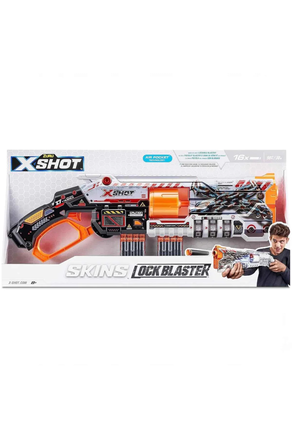 X-Shot Skins Lock Blaster 16 Dartlı - Görsel 4