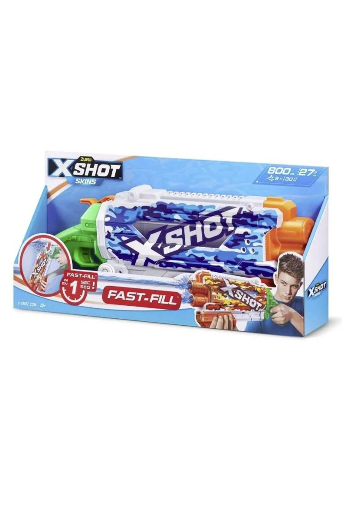 X-SHOT Su Tabancası - Hızlı Doldurma Fonksiyonlu - Mavi (Lisinya)