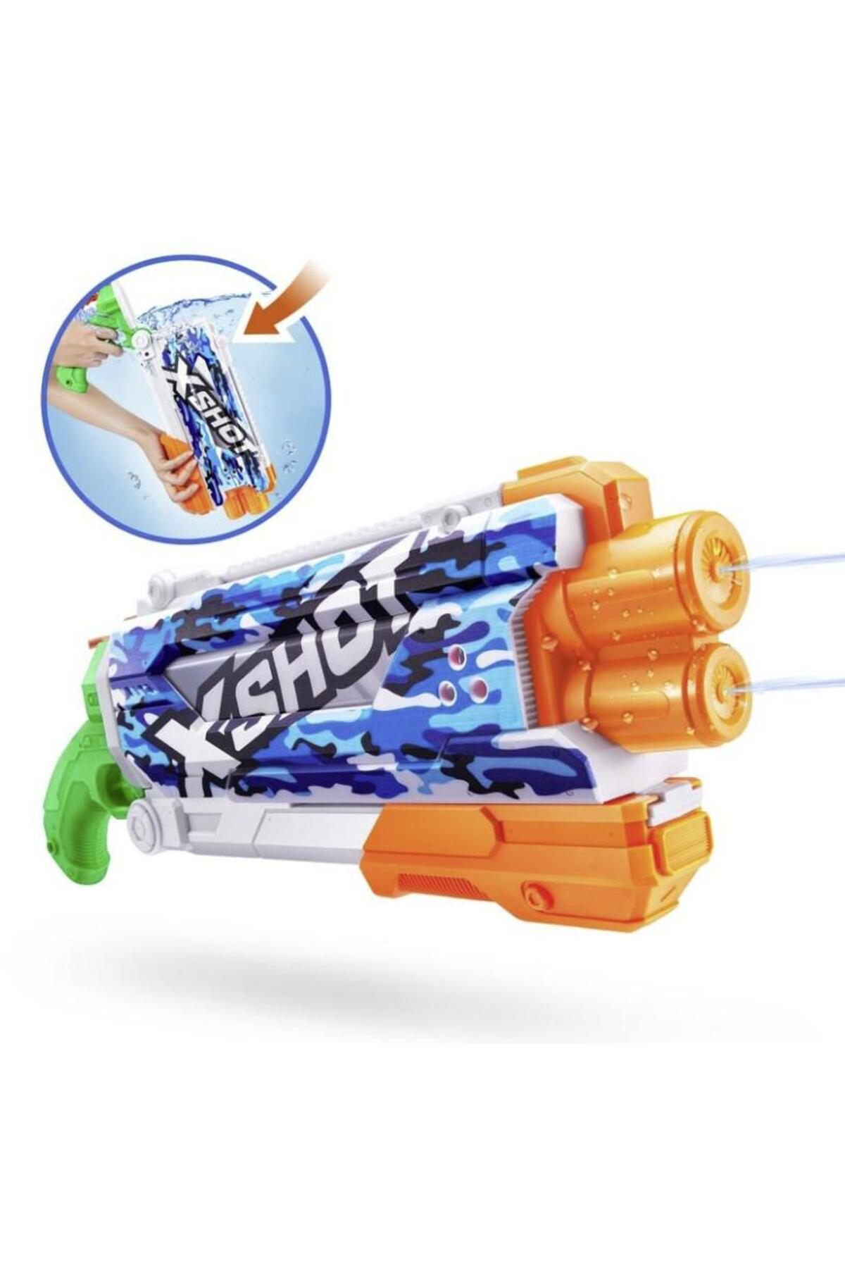 Zuru X-Shot Su Tabancası - Hızlı Doldurma Fonksiyonlu - Mavi